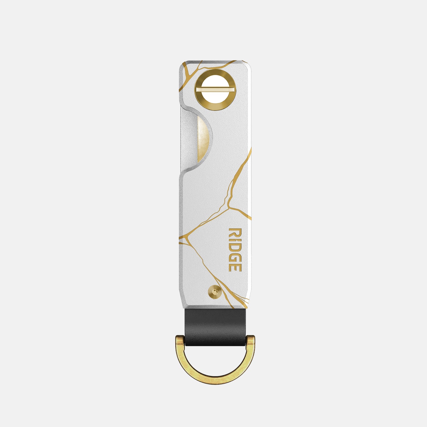 Ridge KeyCase Kintsugi White - Stylish and Durable Key Holder for Everyday Use, Travel, and Organization