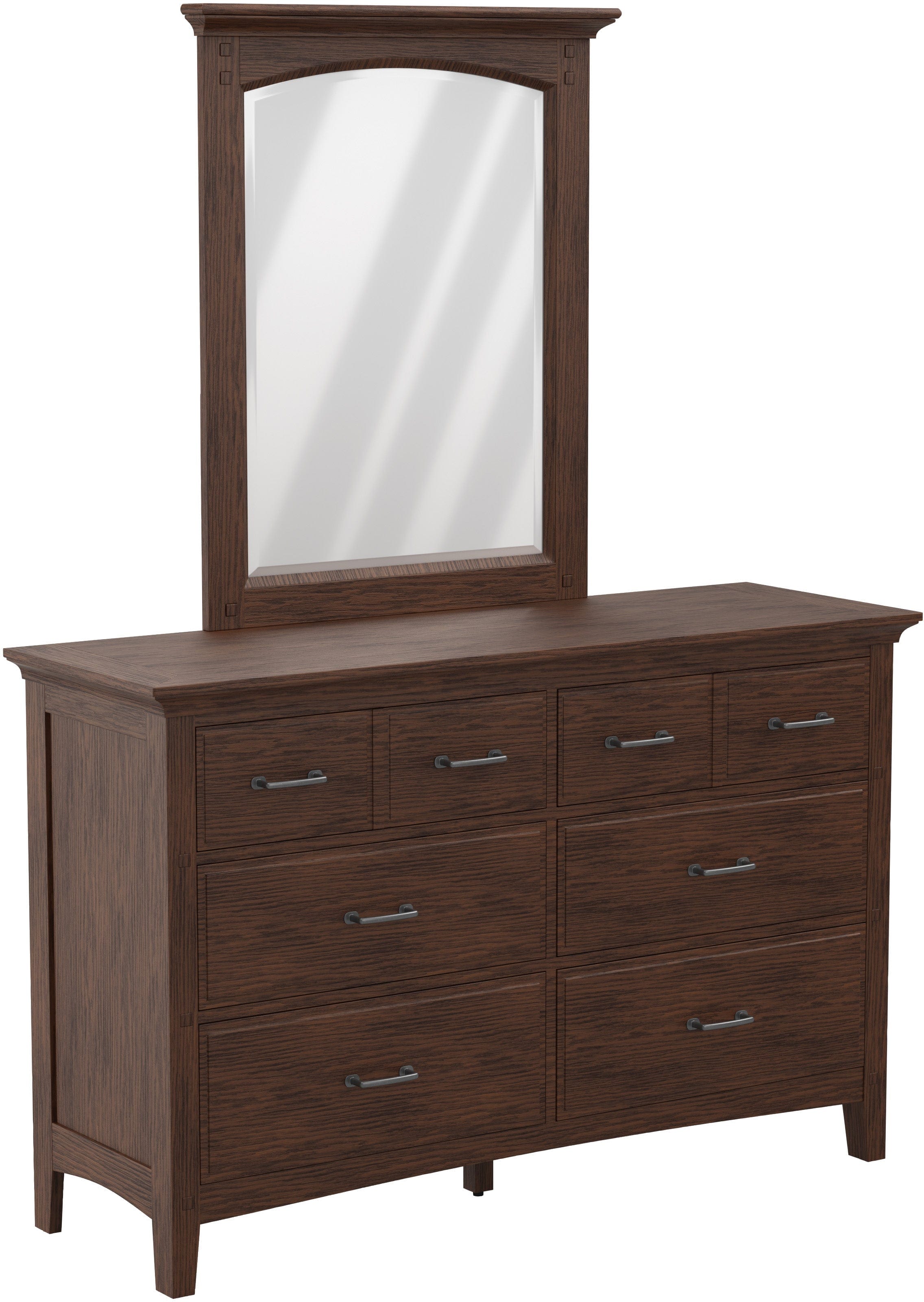 Modern Mission Dresser with Mirror - Office Star BP 4201 0203K - Stylish Storage Solution for Bedroom, Office or Dorm Room Organization