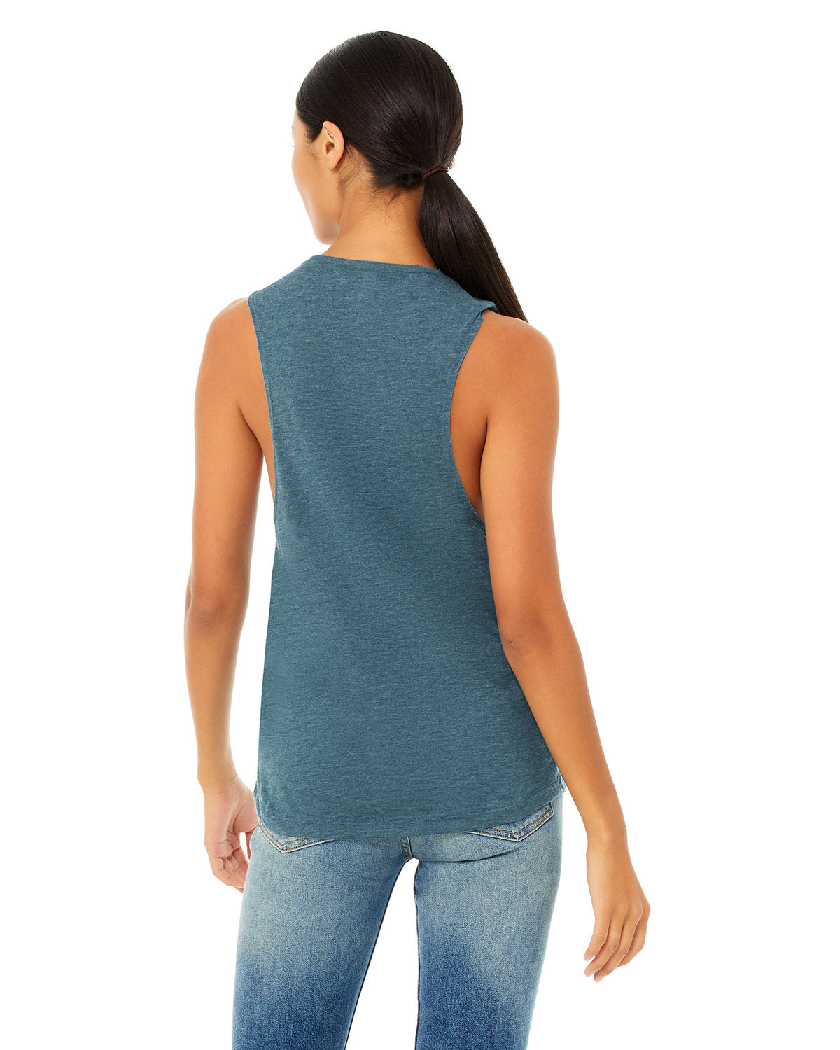 Bella + Canvas B8803 Women's Flowy Scoop Neck Muscle Tank Top - Soft & Breathable for Yoga, Gym & Summer Outfits