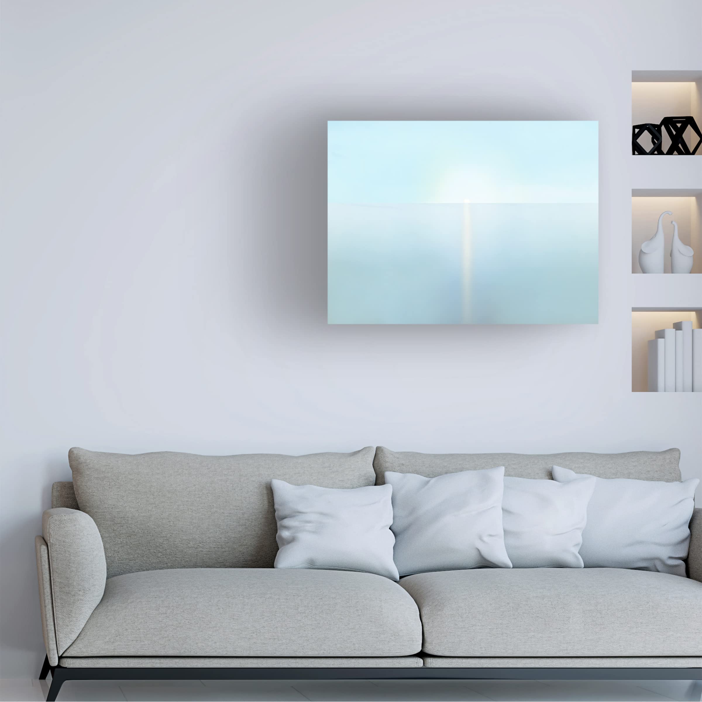James McLoughlin 'Seascape Photo IV' Framed Canvas Wall Art - Coastal Beach Decor for Living Room, Bedroom & Office - Premium Trademark Fine Art Print