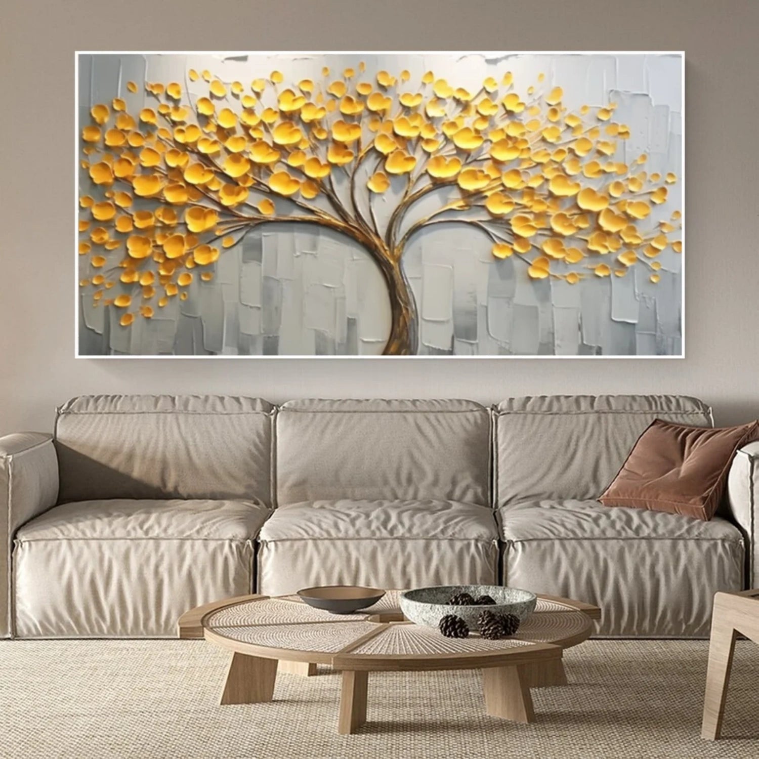 Beautiful Flower and Tree Landscape Painting #FT196 - Perfect for Home Decor, Office Wall Art, and Gift Ideas