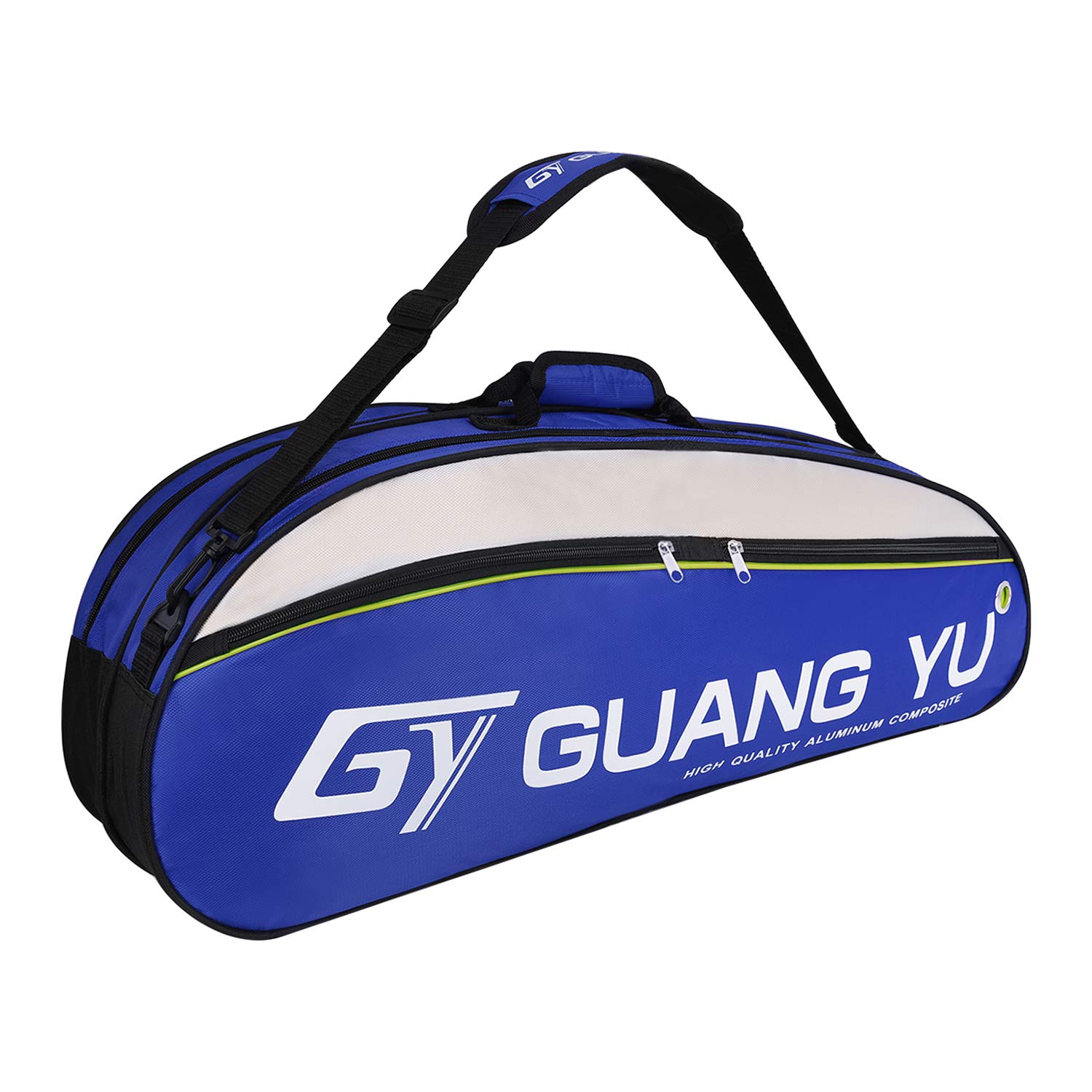 Premium 6-Racquet Tennis Bag - Large Single Shoulder Sports Duffel for Tennis, Badminton, Squash & Racquetball | Unisex Gym Equipment Bag with Side Shoe Compartment | Perfect for Men, Women, Youth & Adults - Ideal for Court, Gym & Travel Use