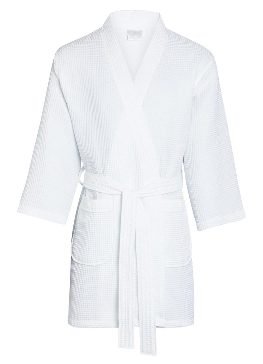 Women's Thigh-Length Waffle Kimono Robe - Soft Waffle Weave Spa Bathrobe for Relaxation, Loungewear & Home Comfort