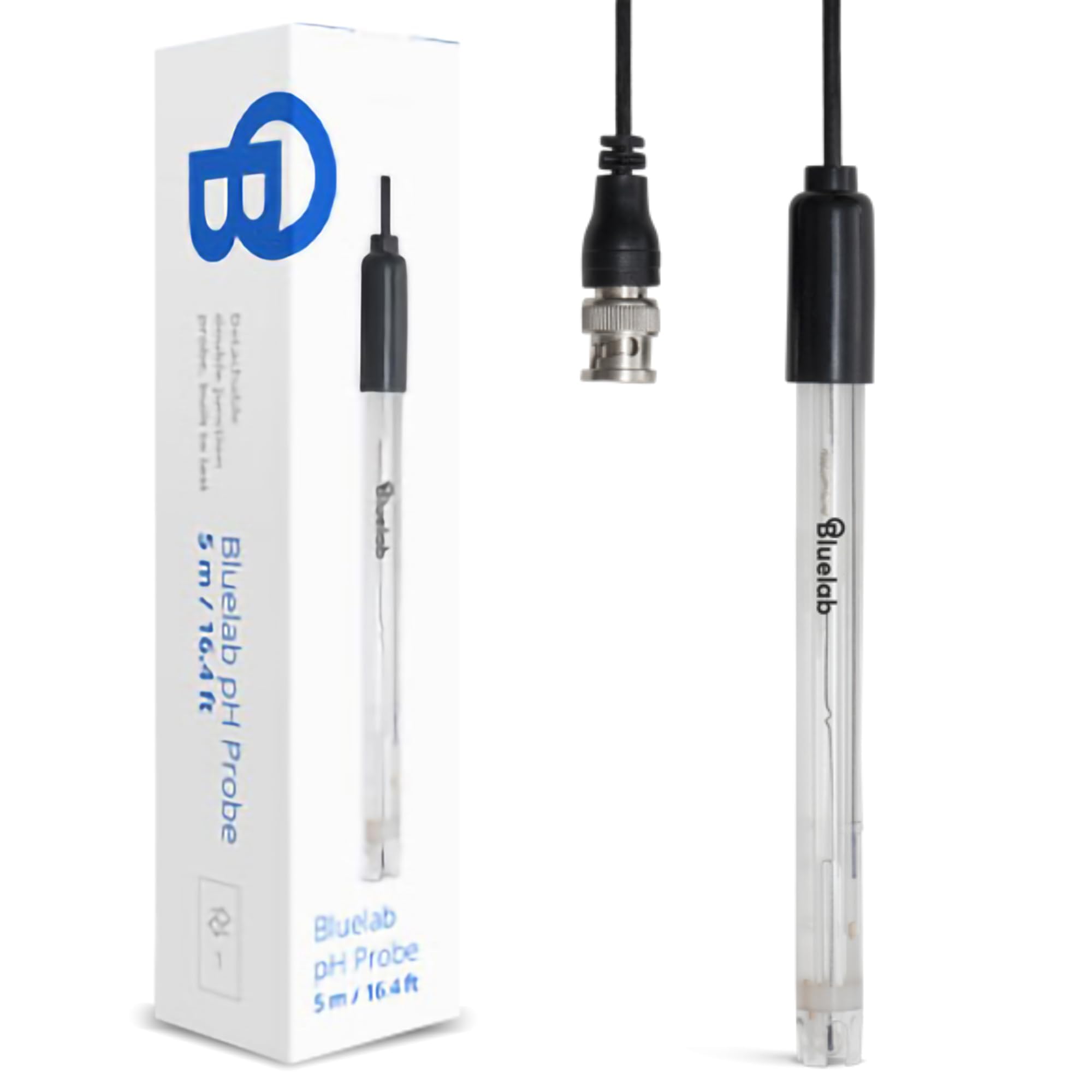 Bluelab PROBPH pH Probe Replacement Electrode for Water Testing - Compatible with pH Meters, Monitors & Controllers - Easy Calibration Tool for Hydroponic Systems, Indoor Plants & Aquariums - Perfect for Hydroponic Gardening, Plant Growth Monitoring & Water Quality Testing