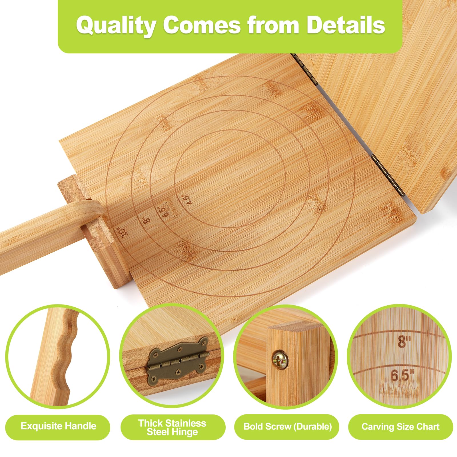 10 Inch Bamboo Wood Tortilla Press Maker - Large Roti Maker with Rolling Pin, Dough Scraper & Parchment Paper - Perfect for Homemade Tortillas, Roti, Tacos, Chapati - Ideal for Mexican, Indian Cuisine & Family Cooking