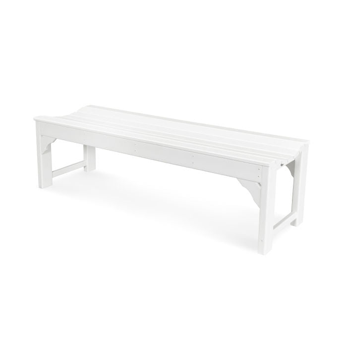 POLYWOOD Traditional 60-Inch Backless Garden Bench - Durable Outdoor Seating for Patio, Deck, and Yard