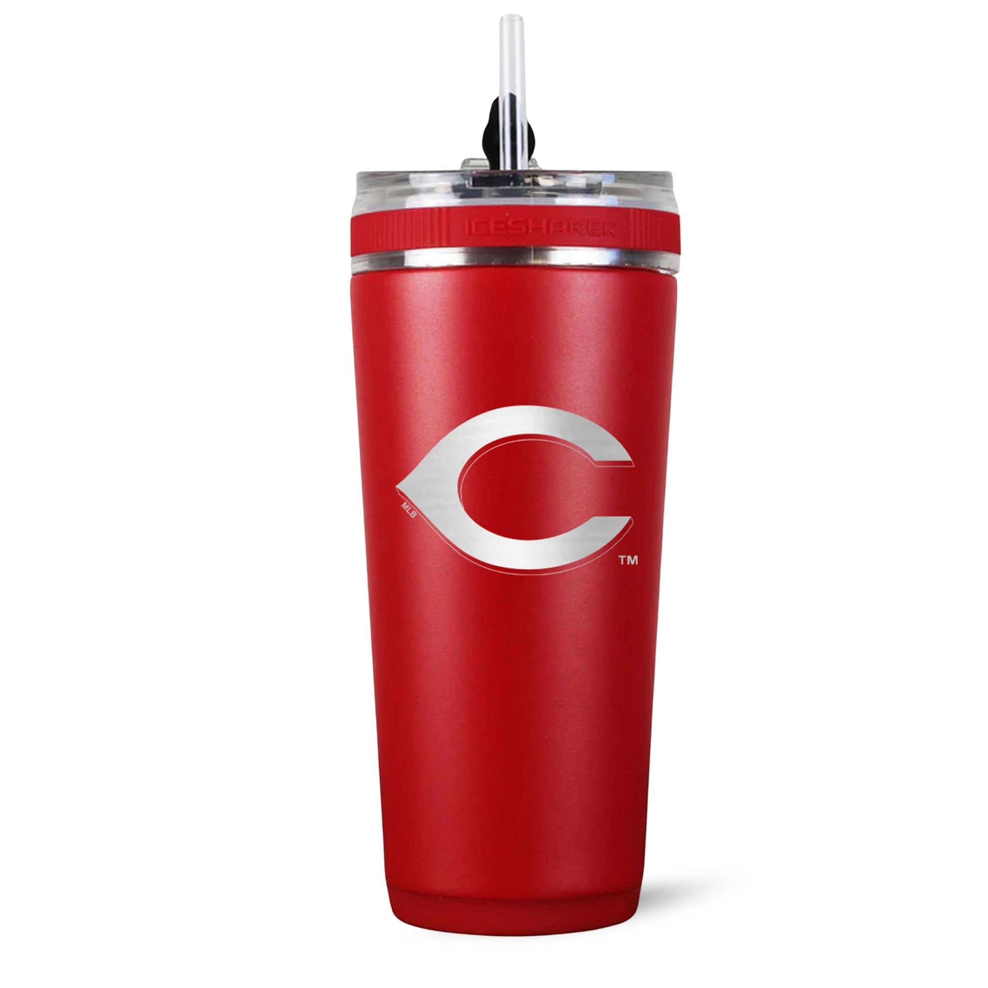 Official Cincinnati Reds 26oz Flexible Water Bottle - MLB Licensed Insulated Sports Drink Bottle for Baseball Fans, Gym, Hiking & Outdoor Activities