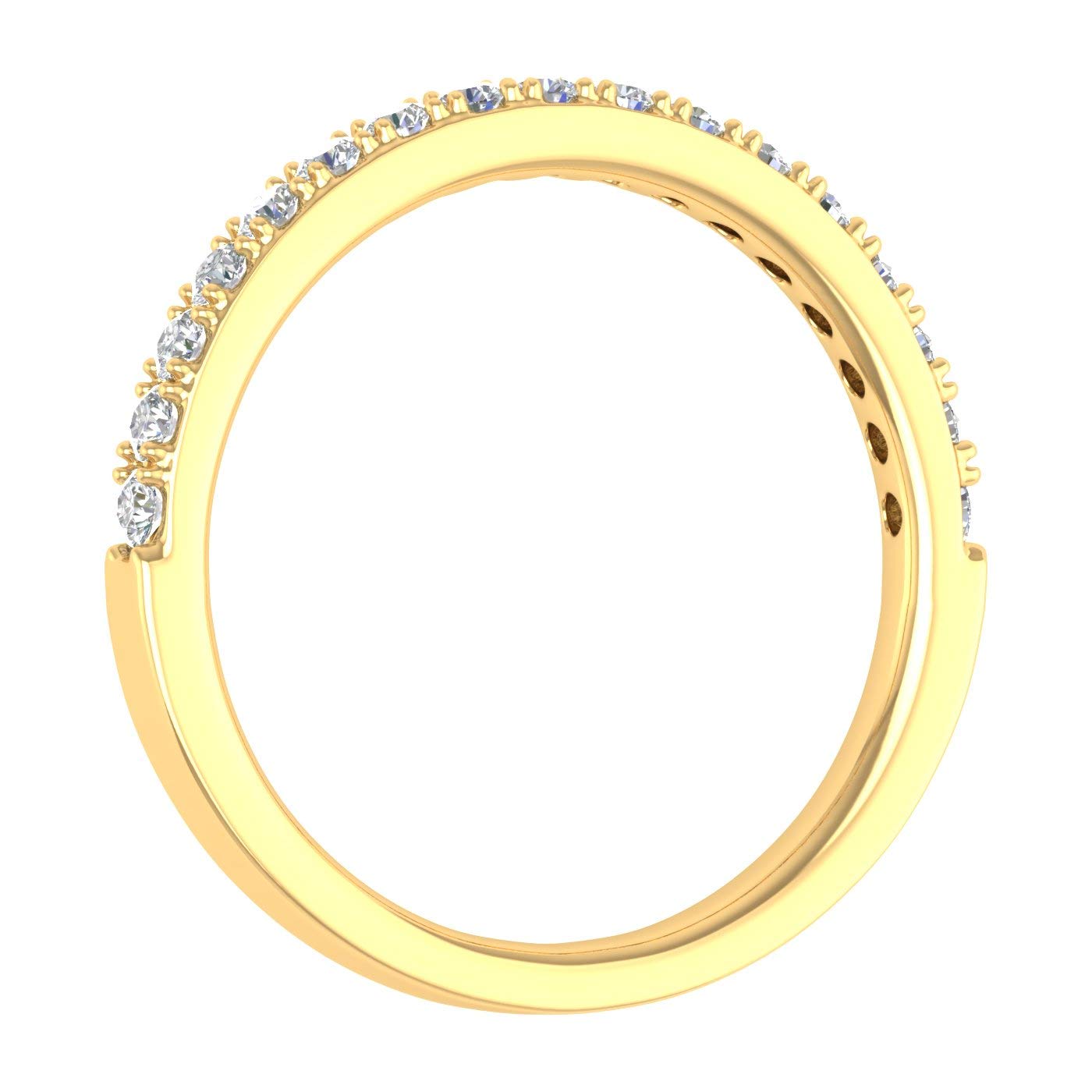 1/4 Carat Round Diamond Wedding Band Ring in 10K Gold - Elegant Bridal Jewelry for Engagement, Anniversary & Special Occasions