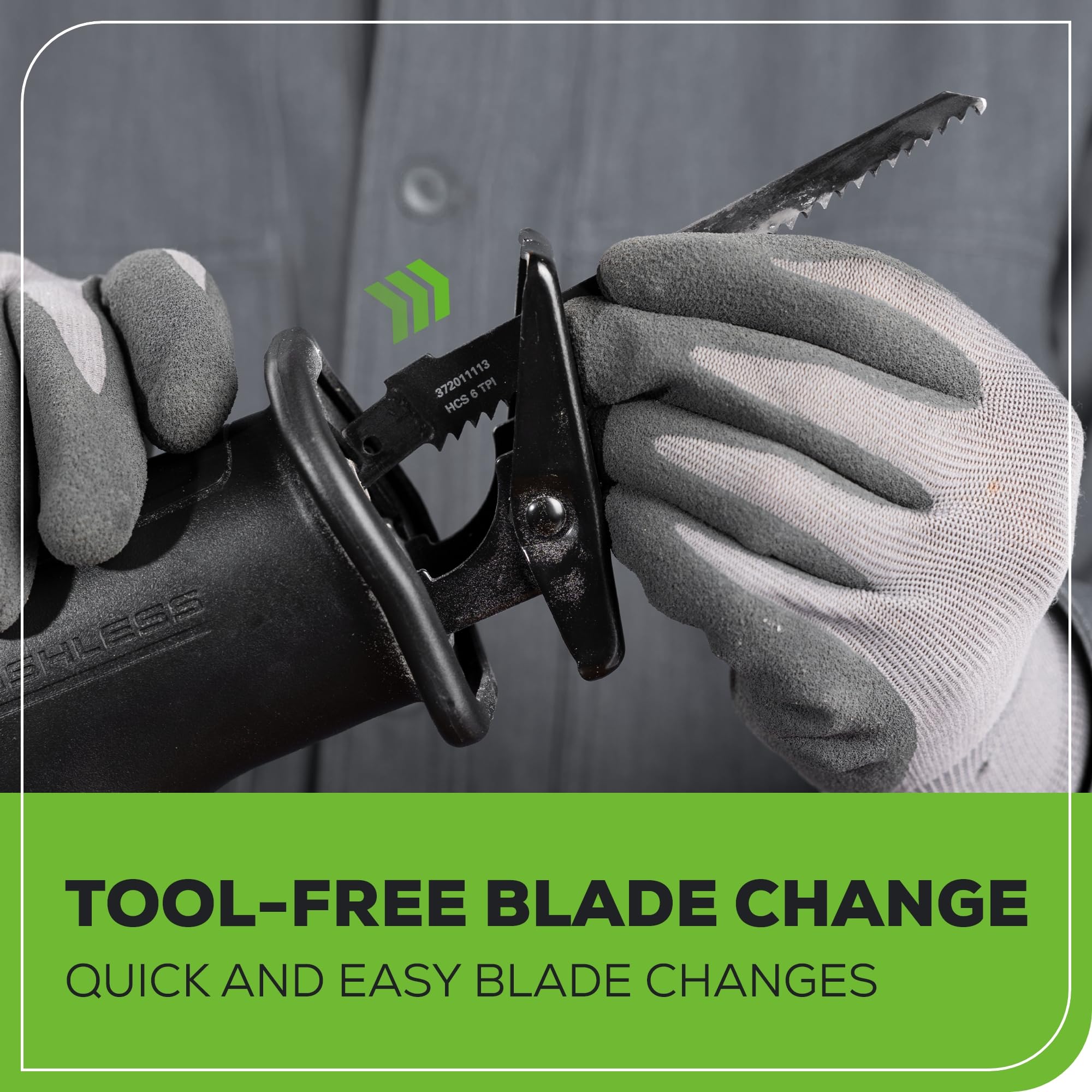 Greenworks 24V Brushless Cordless Reciprocating Saw - Compact Design, 1-1/8