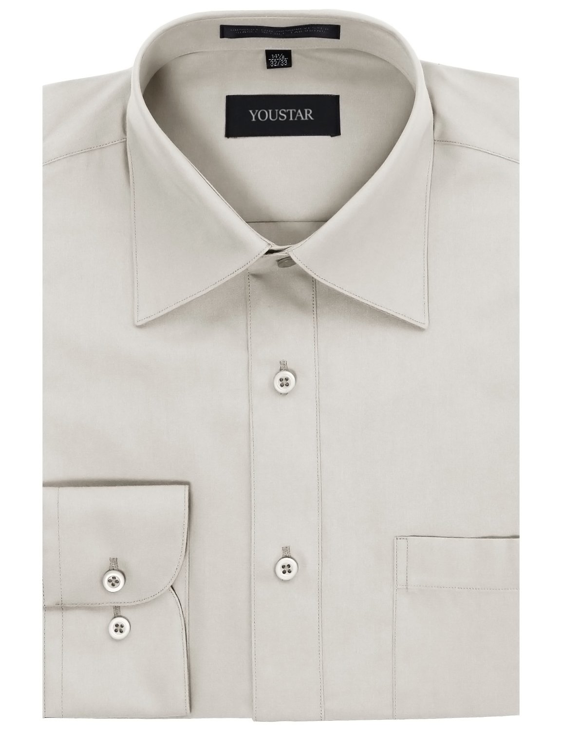 Youstar Men's Regular Fit Dress Shirt - Premium Cotton Formal Business Shirt for Office, Interview & Special Occasions