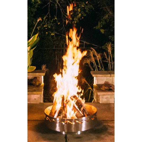 Fire Surfer Outdoor Fire Pit - Portable & Durable Steel Fire Bowl for Backyard, Camping, and Beach Bonfires - Perfect for Roasting Marshmallows & Relaxing Under the Stars