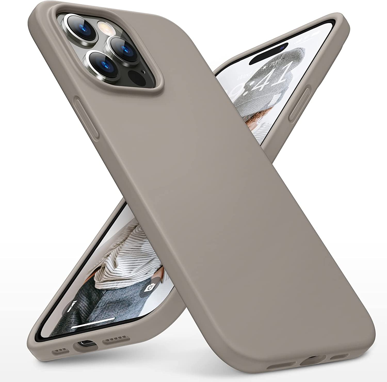 iPhone 14 Pro Case - Ultra Slim Liquid Silicone Shockproof Protective Cover with Premium Grip | Orange | Perfect for Everyday Use, Travel & Outdoor Activities