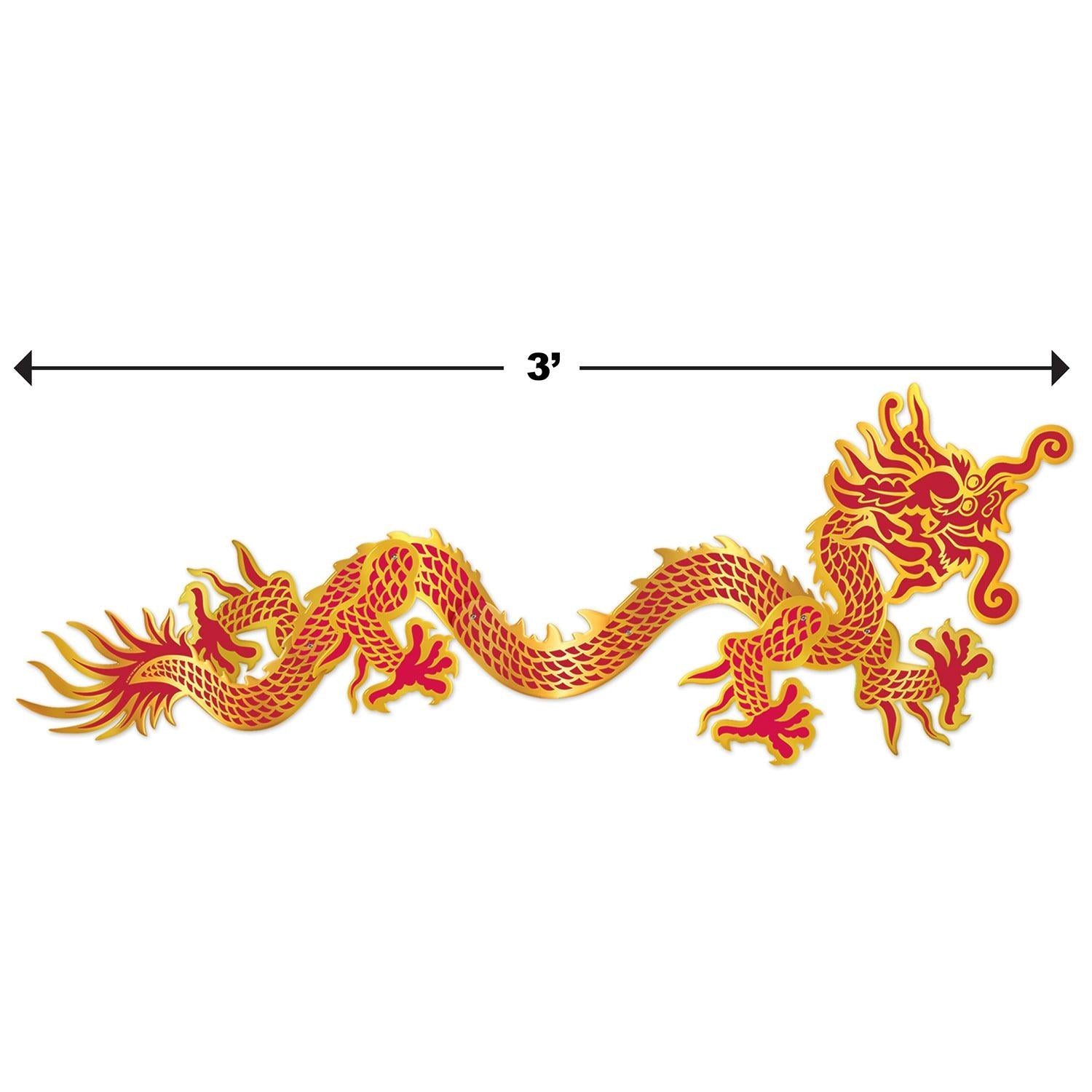 12 Pack Beistle 3 ft. Jointed Dragon Party Decorations - Halloween, Chinese New Year, Birthday Party Supplies for Home & Outdoor Events
