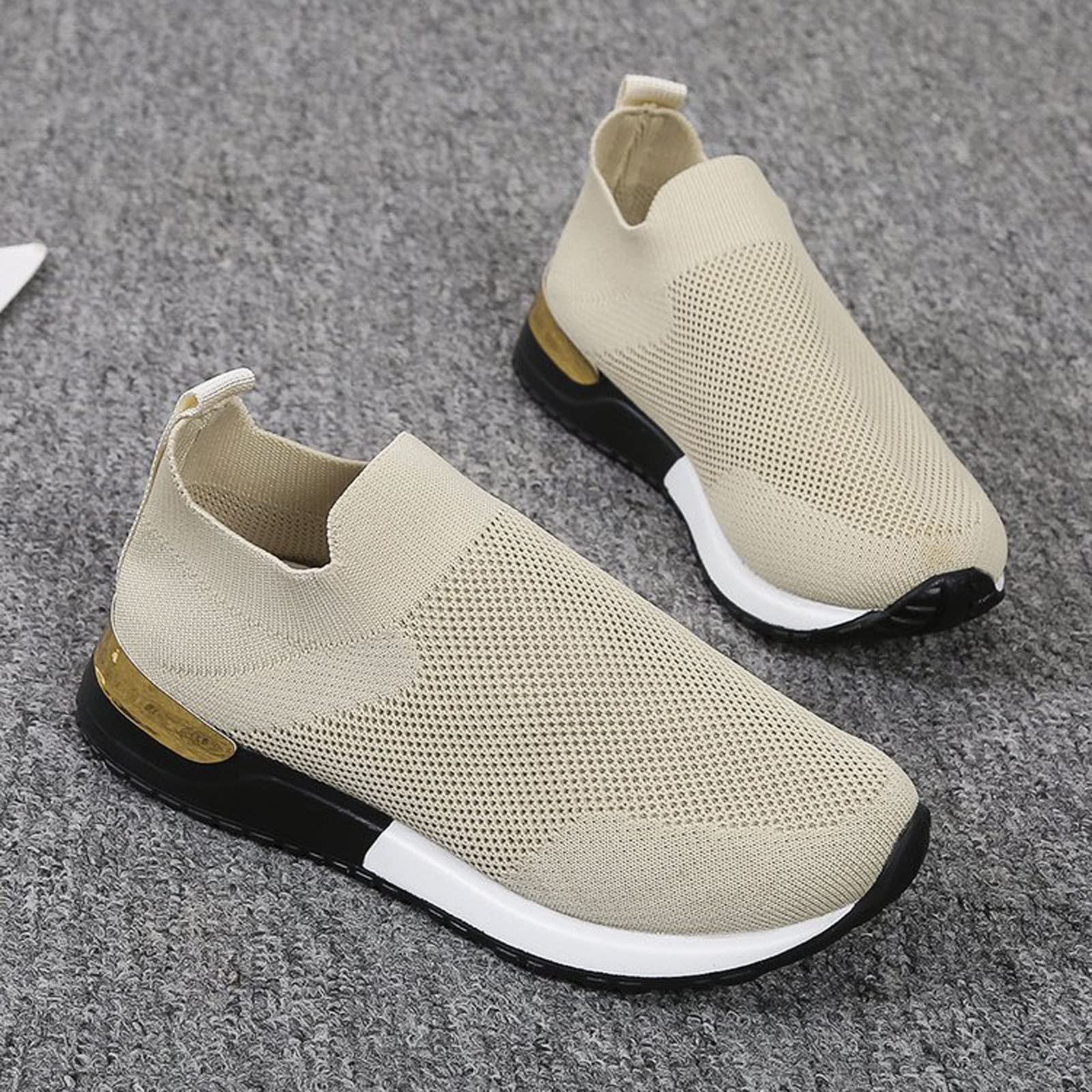 Women's Slip-On Sneakers - Breathable High Top Workout Shoes for Running, Gym & Casual Wear - Lightweight Tennis Shoes for Women - Perfect for Work, Sports & Everyday Comfort