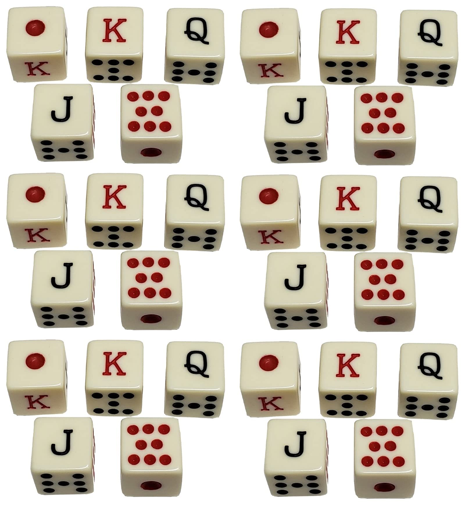 Premium Spanish Poker Dice Set - 30 Ivory Dice for Casino Games, Poker Nights & Board Games - Perfect for Home Entertainment & Game Nights