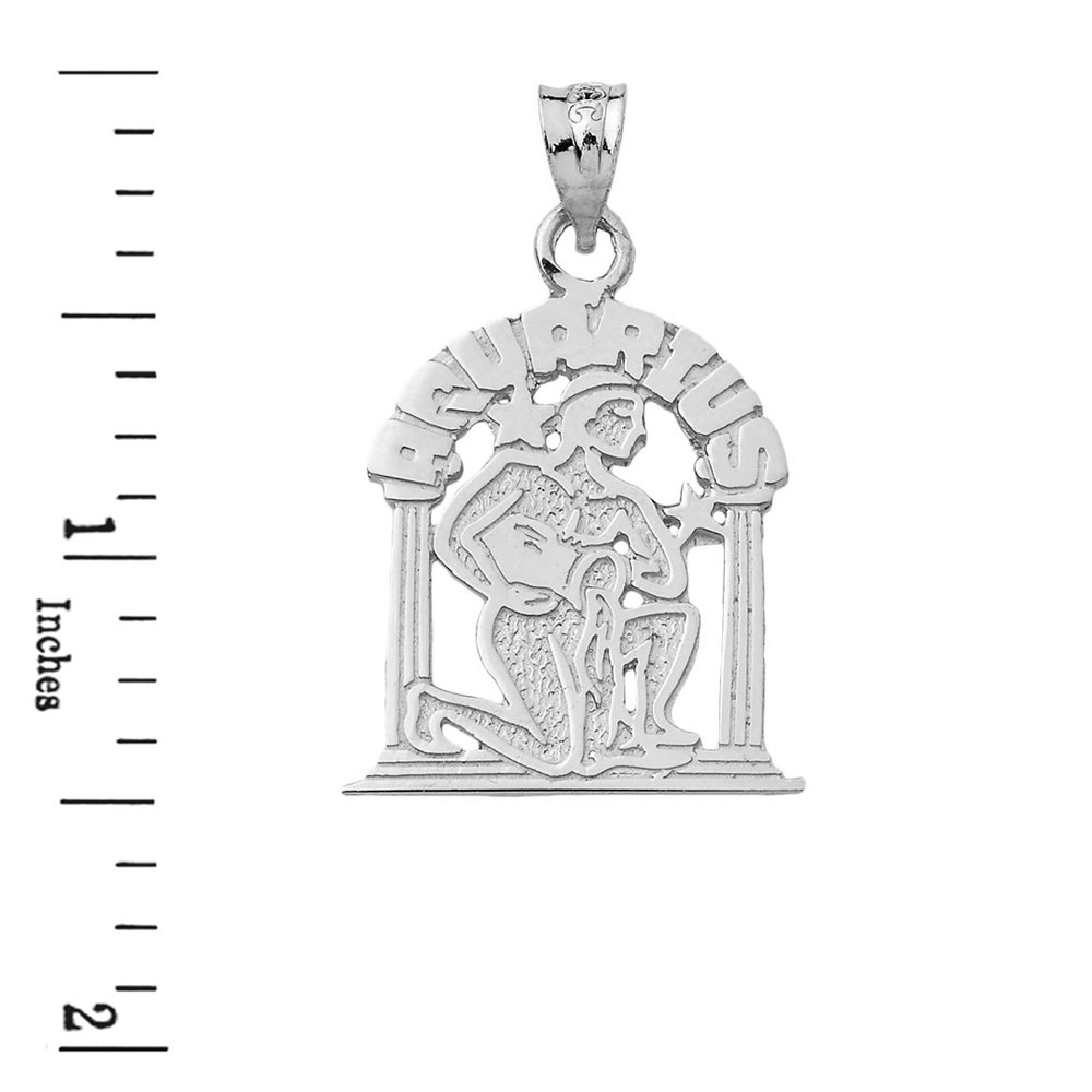 925 Sterling Silver Aquarius Zodiac Sign Charm Pendant Necklace for Women - Elegant Zodiac Jewelry Gift for Birthday, Anniversary & Special Occasions