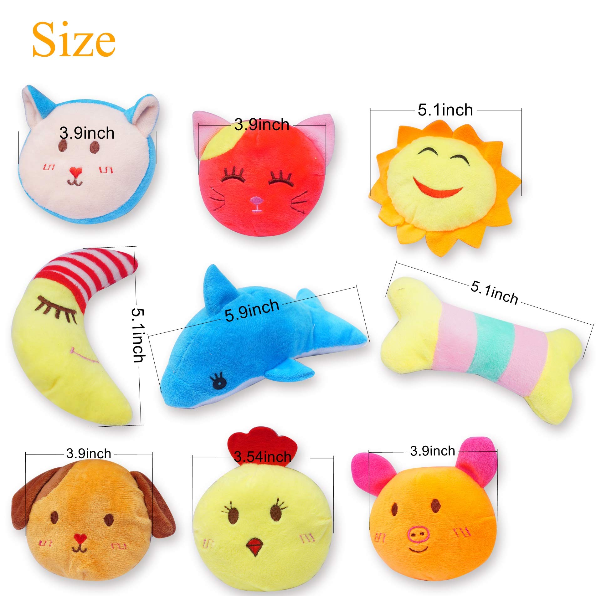 Adorable Puppy Plush Squeaky Dog Toys - 18 Pack Soft Chew Toys with Squeaker for Small Dogs & Puppies | Perfect for Playtime, Training & Cuddling