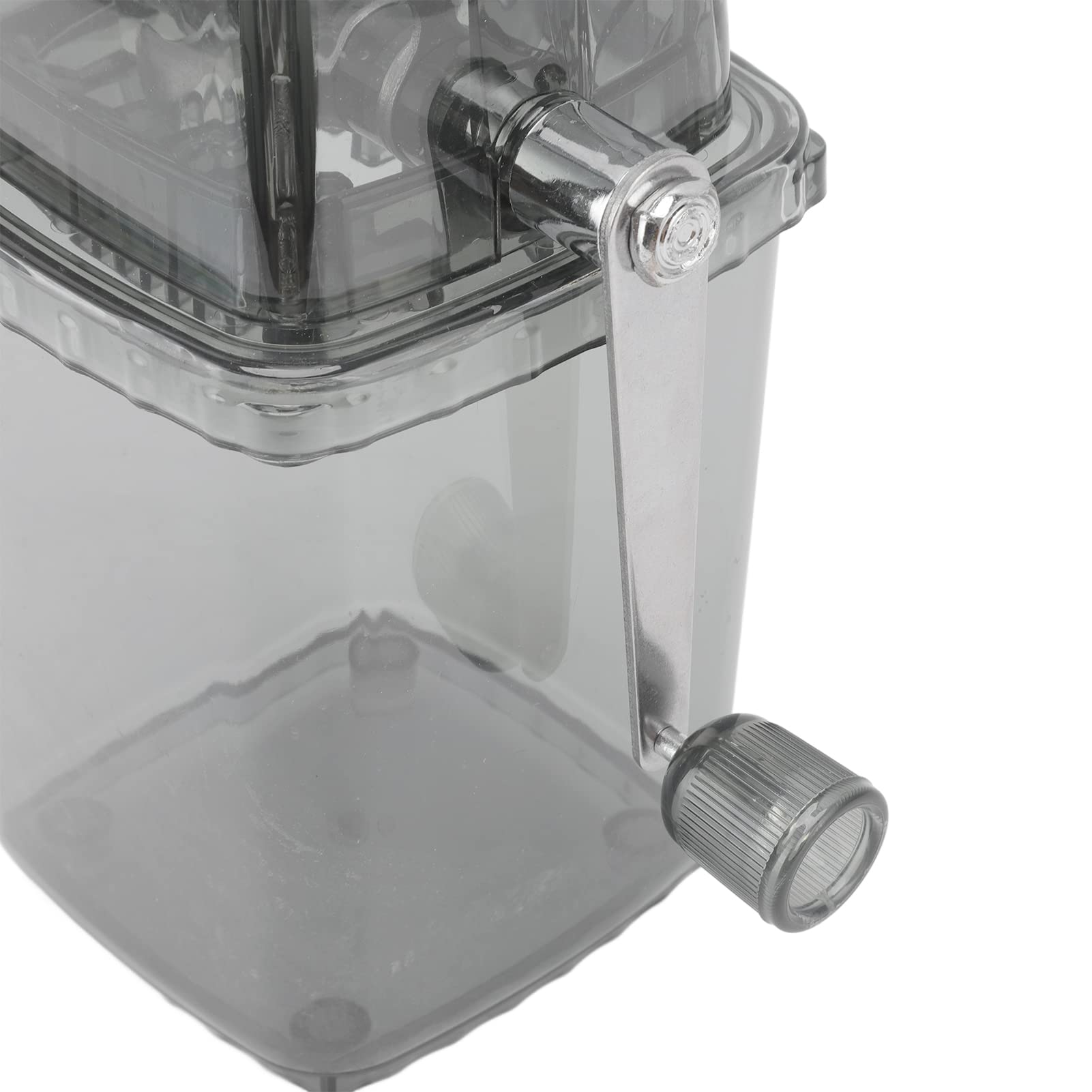 Premium Manual Ice Crusher - Portable Hand Crank Ice Shaver Machine for Snow Cones, Cocktails & Home Use - Compact Grey Countertop Ice Maker for Kitchen, Bar, Parties & Outdoor Events
