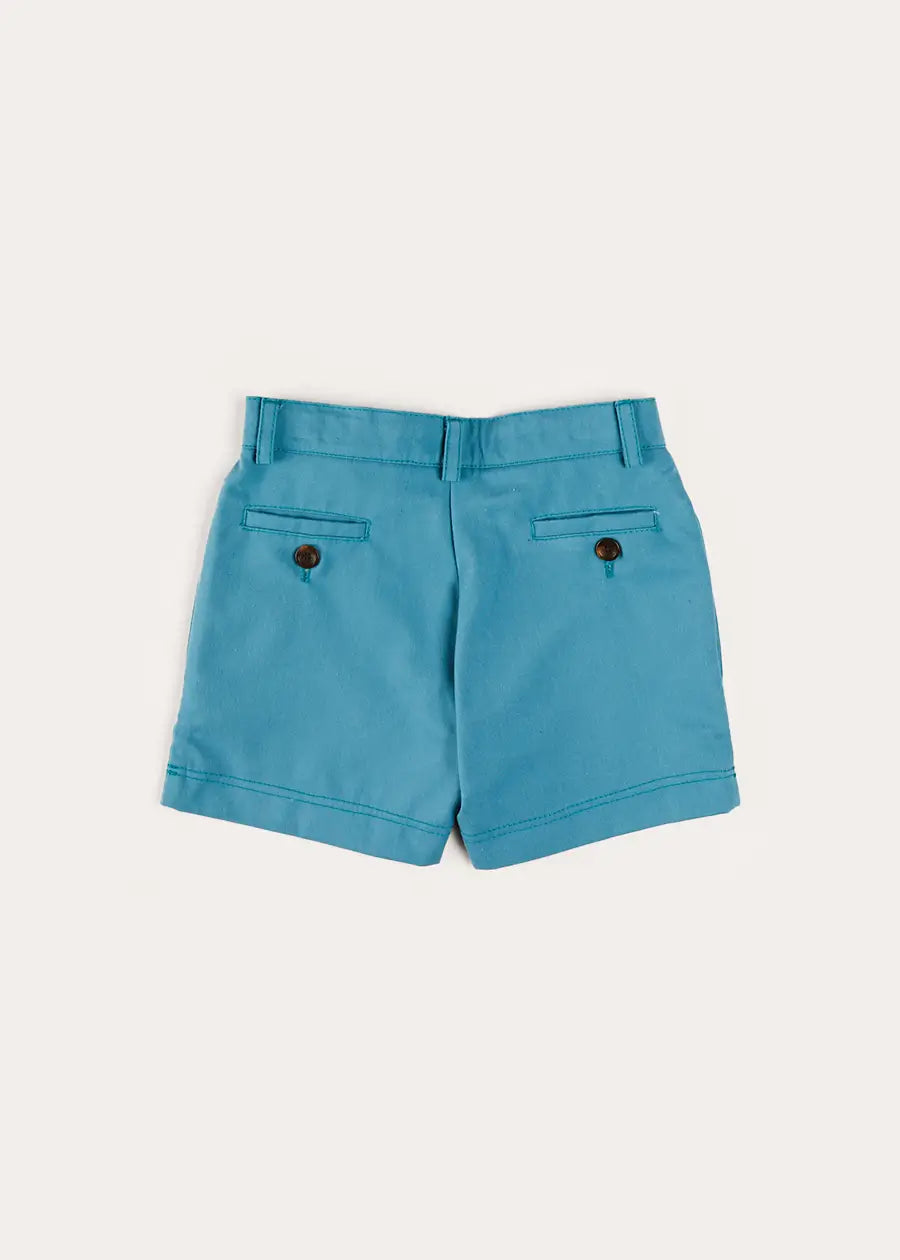 Blue Plain Pocket Detail Shorts for Kids (4-10 Years) - Perfect for Playtime, School & Summer Outfits