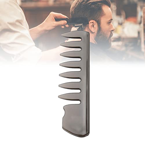 Professional Men's Styling Comb - Wide Tooth Oil Head Comb for All Hair Types | Perfect for Salon, Barber Shop & Home Hair Care (#1)