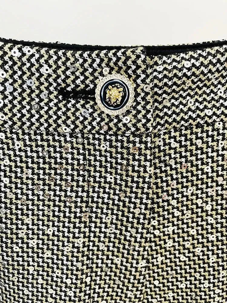 Elegant Women's Sequin Pant Suit - Formal Business Blazer & Pants Set for Office, Party & Special Occasions