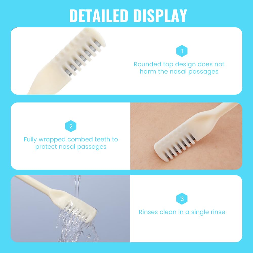 2024 Upgraded 2-in-1 Nasal Hair Trimmer & Nose Hair Scissors Set - 360° Rotating Double-Sided Nose Hair Clipper with 3 Replacement Blades - Portable Manual Nose Hair Remover for Men & Women (Beige) - Perfect for Travel, Home Grooming & Personal Care
