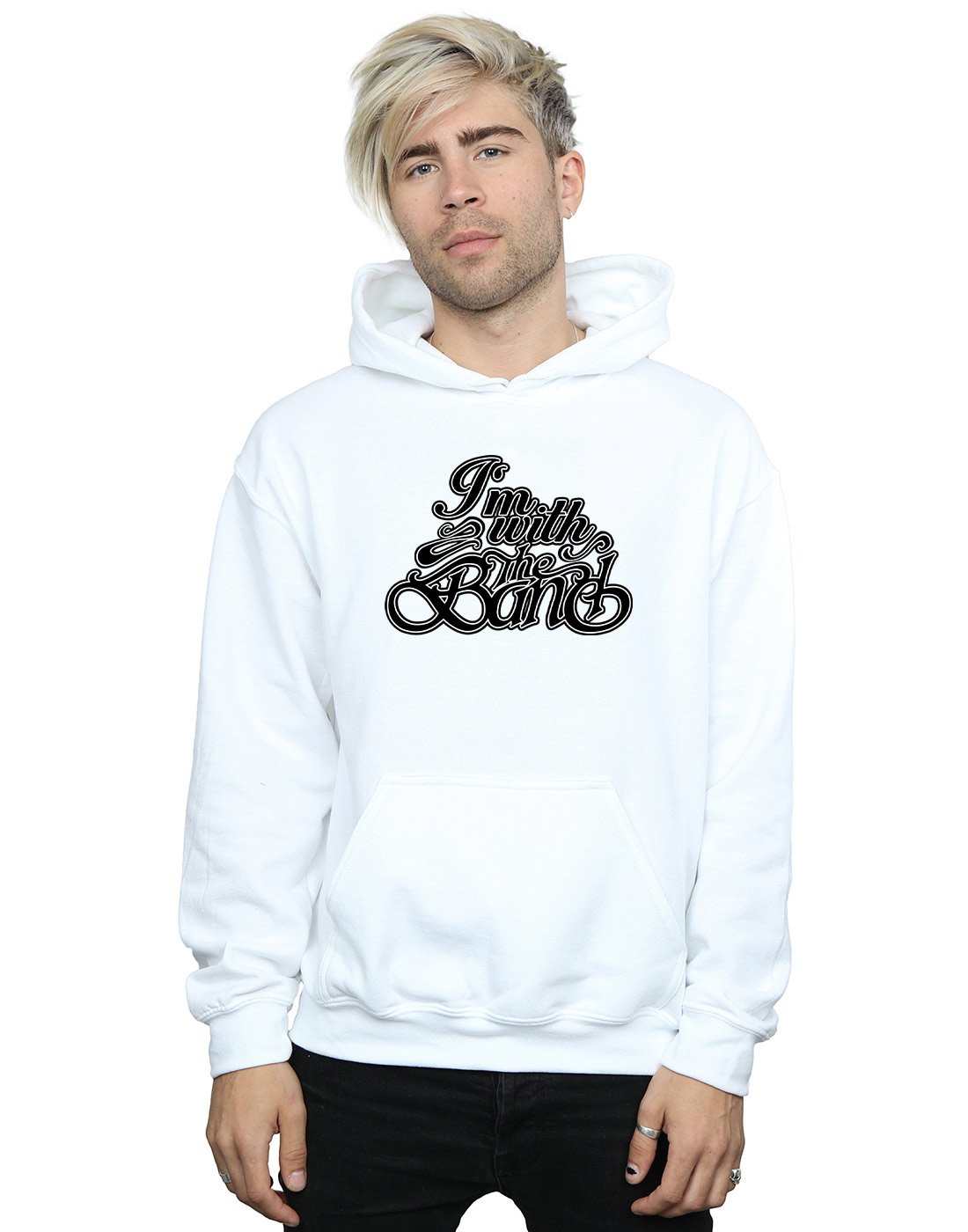 Men's 'I'm With The Band' Hoodie - Rock Music Fan Pullover Sweatshirt for Concerts & Casual Wear