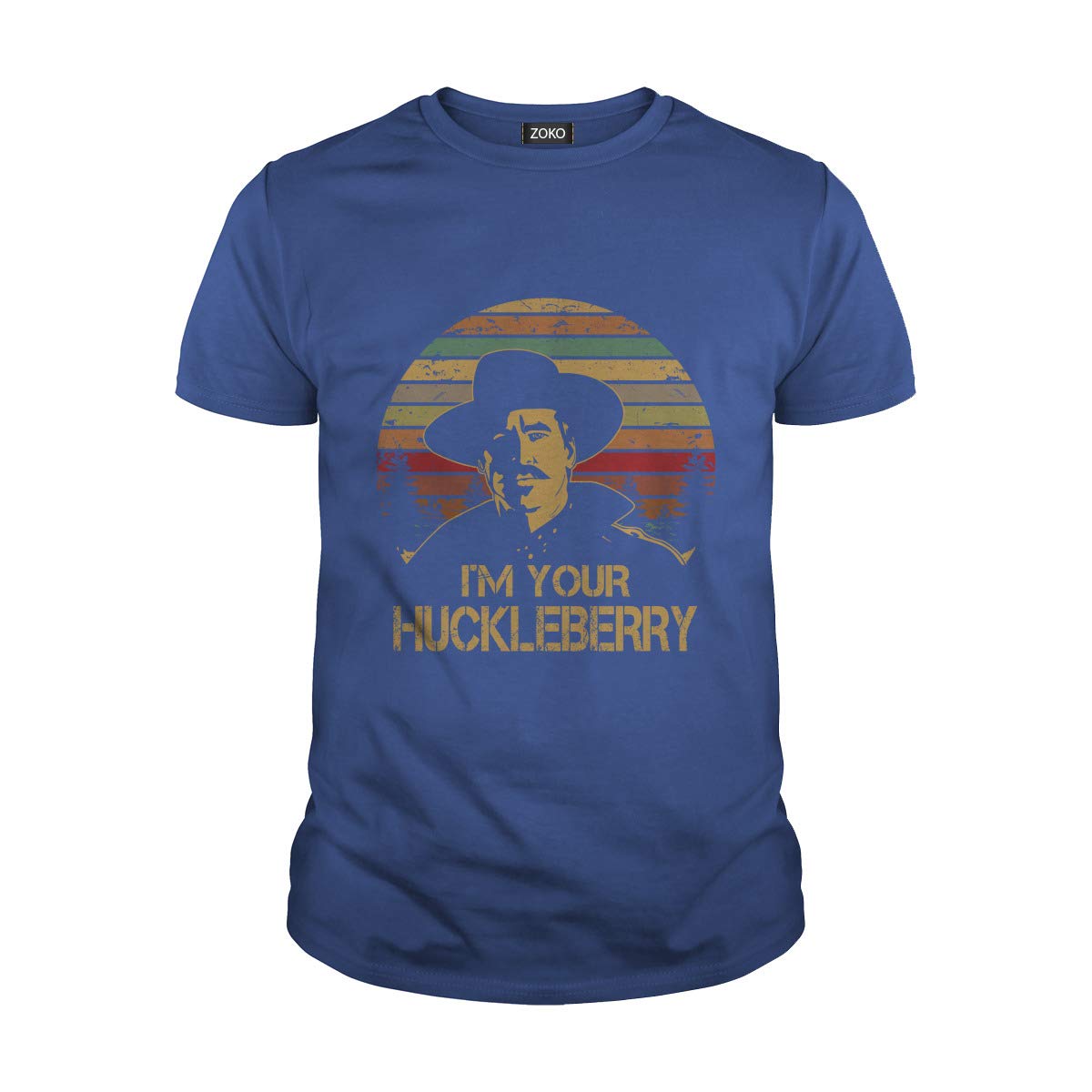 Zoko Apparel 'I'm Your Huckleberry' Vintage Style T-Shirt - Soft Cotton Tee for Men & Women | Perfect for Western Theme Parties, Movie Nights & Casual Wear