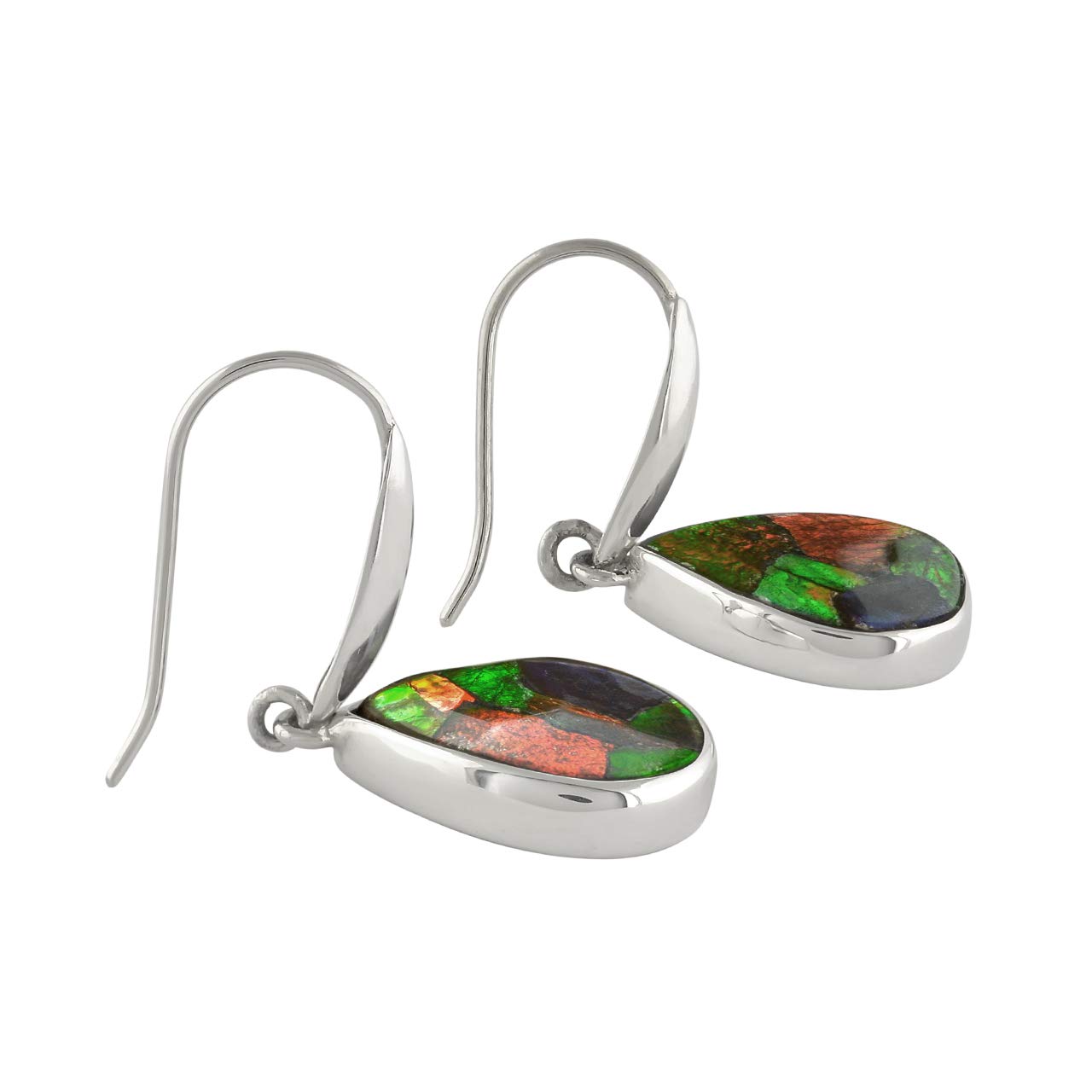 Starborn Ammolite Earrings for Women – Natural Gemstone Dangle Earrings, Elegant Gift for Her – Perfect for Parties, Weddings & Special Occasions