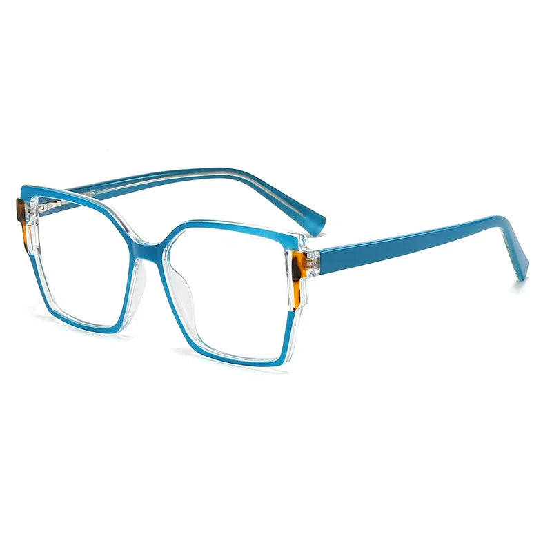 CCspace Women's Full Rim Square Cat Eye Polycarbonate Eyeglasses Frame 301332 - Stylish & Lightweight for Work, Reading & Fashion Accessories