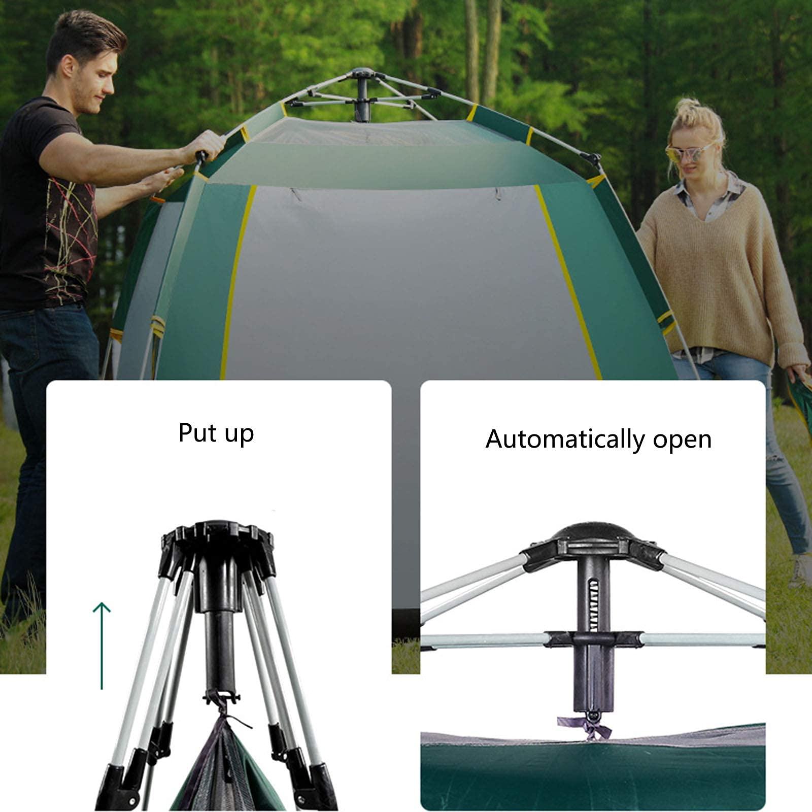 Waterproof & Sunproof Camping Tent for Outdoor Hiking, Backpacking, and Family Adventures - Lightweight Portable Shelter for Camping Trips, Beach Outings, and Music Festivals