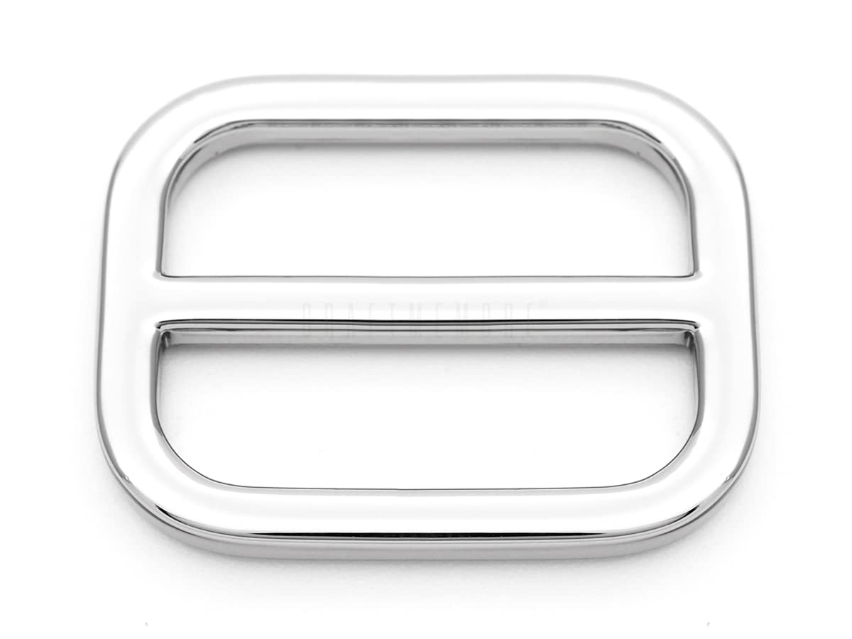 CRAFTMEMORE 6-Pack Oval Slide Buckle Metal Triglide Strap Adjuster for Bags, Belts & Accessories - Durable Flat Oval Slider Keeper for DIY Crafting, Pet Collars & Outdoor Gear