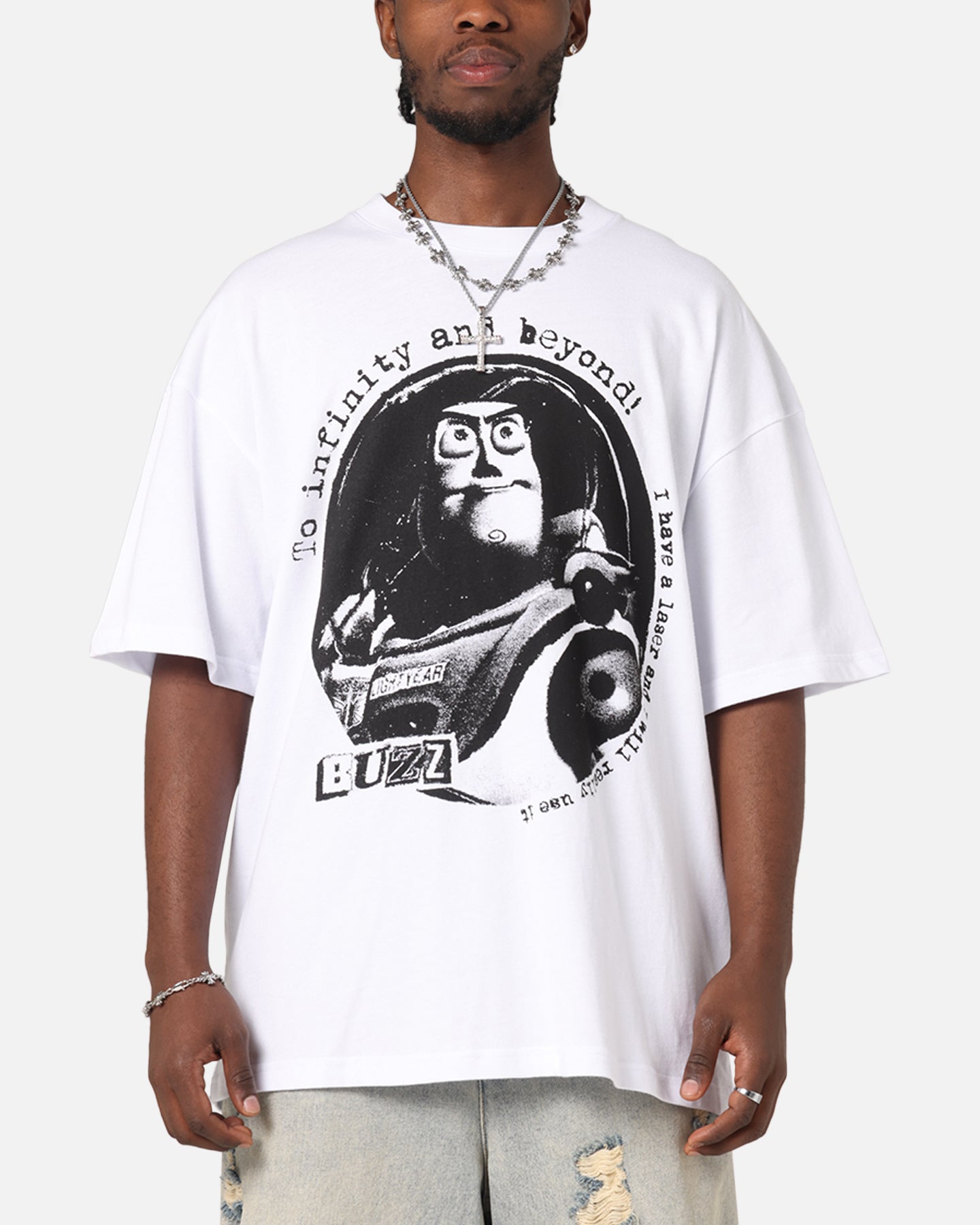 Disney Pixar Toy Story Buzz Lightyear Vintage T-Shirt - White Cotton Tee for Men & Women - Perfect for Cosplay, Halloween & Disney Fans