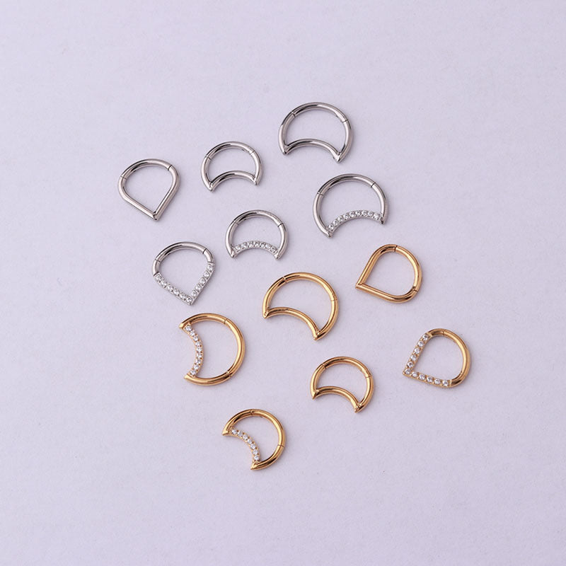 16G Surgical Steel Crescent Moon Minimalist Septum Nose Ring - Dainty Hypoallergenic Body Jewelry for Women & Men | Perfect for Everyday Wear, Parties & Alternative Fashion