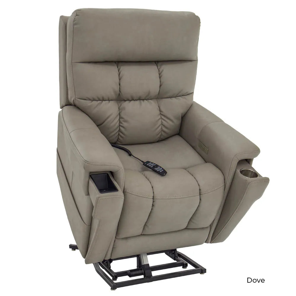 VivaLift!® Ultra Lift Recliner Chair PLR4955 - Power Lift Recliner for Elderly & Seniors with Easy Remote Control, Comfortable Massage & Heating - Perfect for Living Room, Bedroom & Home Care