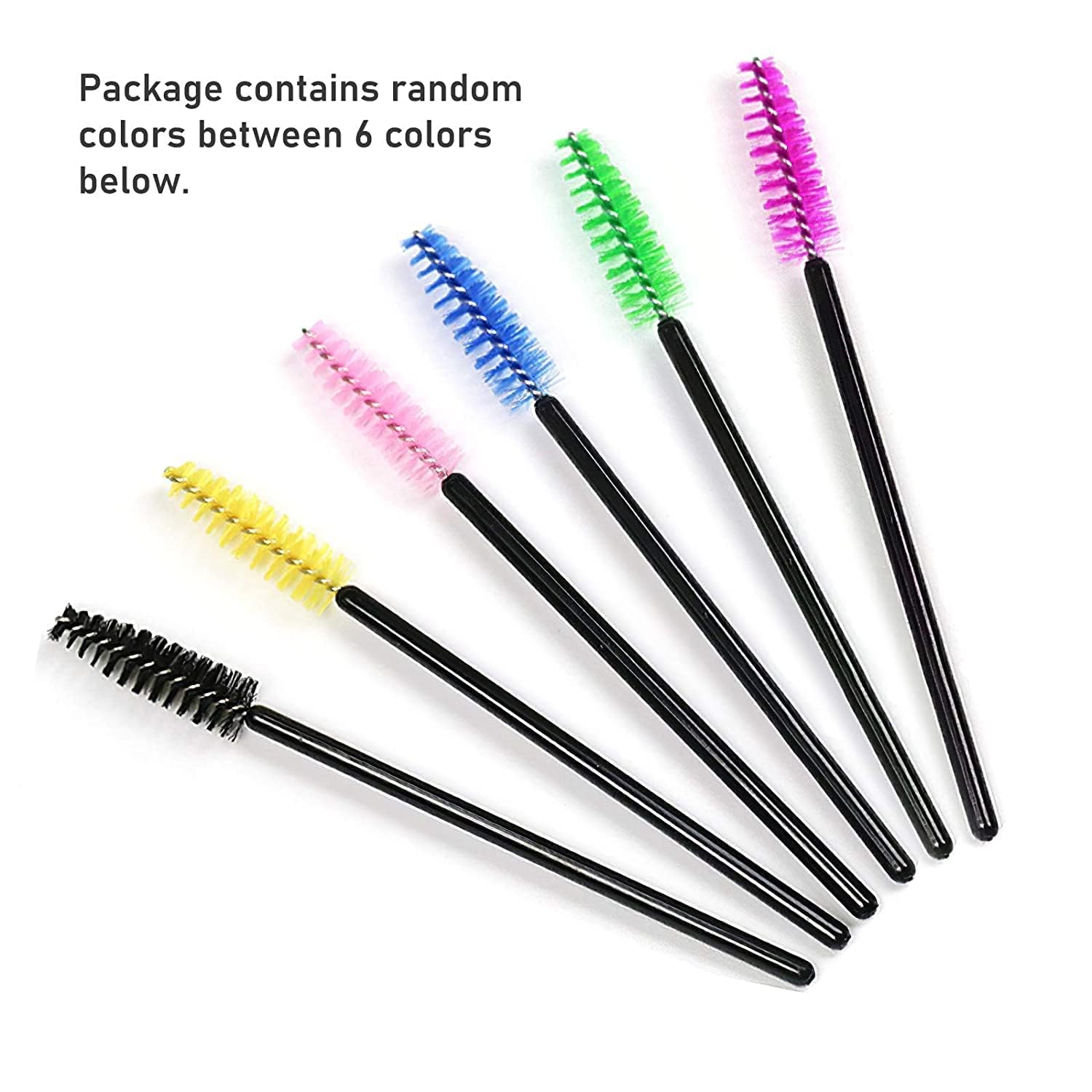 COSLUXE Disposable Mascara Brushes - 10 Pack of Eyelash Extension Wands, Eyebrow & Mascara Applicator Tools for Professional Makeup Artists | Perfect for Salon, Home Use & Travel Beauty Kits