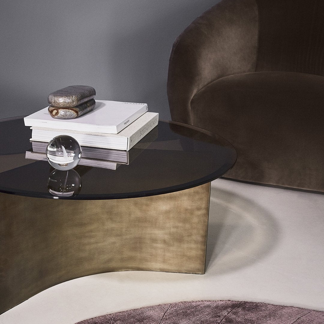Modern Arc Coffee Table - Mid-Century Style Wooden Living Room Furniture for Home Decor | Perfect for Small Spaces, Apartments & Lounge Areas