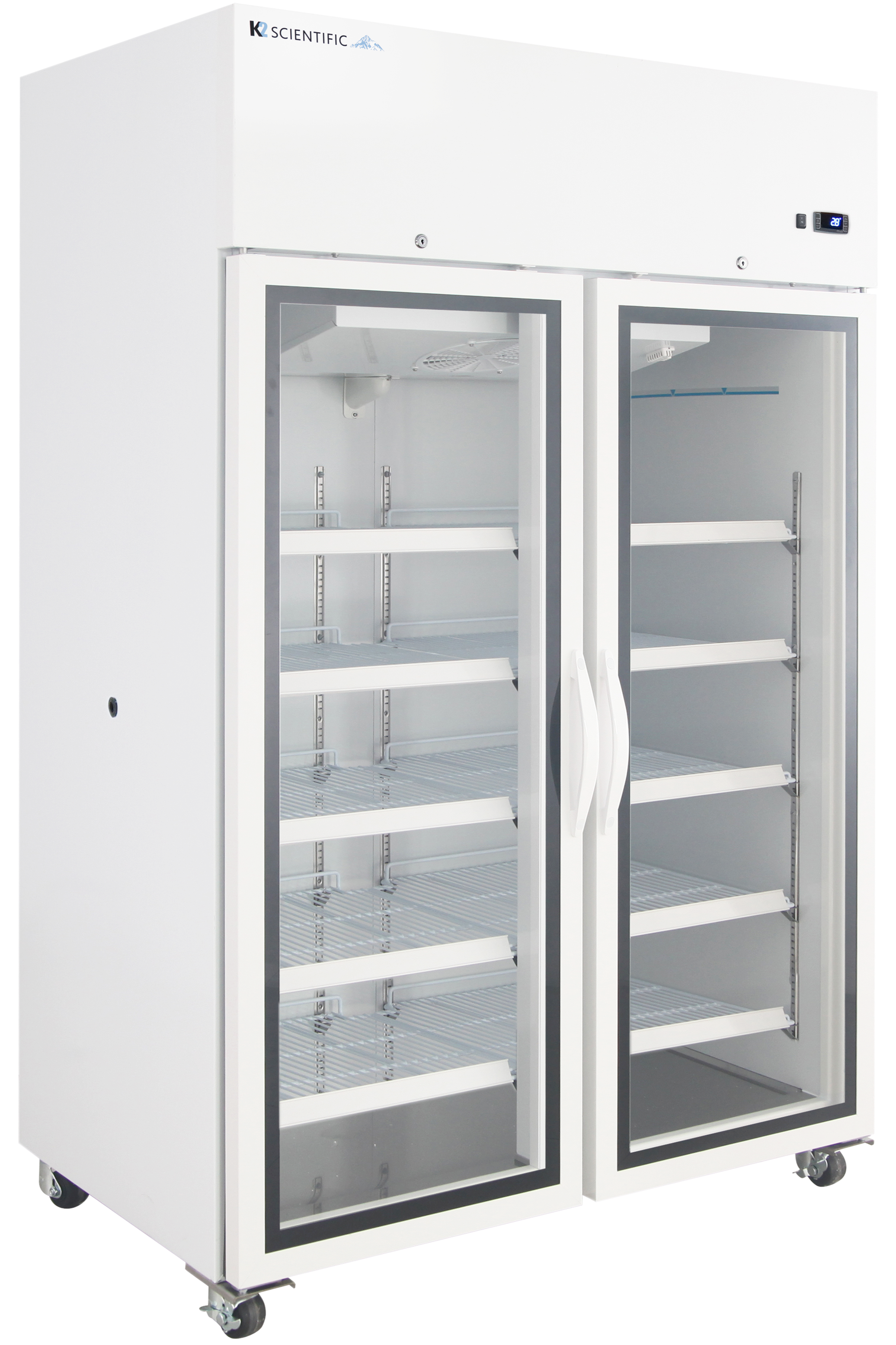 47 Cu. Ft. Glass Door Upright Refrigerator - Commercial Stainless Steel Freezer for Restaurants, Grocery Stores & Supermarkets - Energy Efficient with LED Lighting