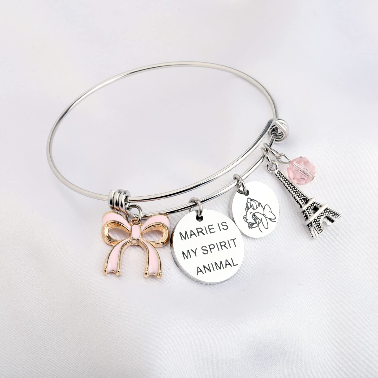 Marie Cat Keychain - Aristocats Movie Inspired Gift for Cat Lovers, Family & Friends | Perfect for Keychains, Bags & Disney Fan Collections