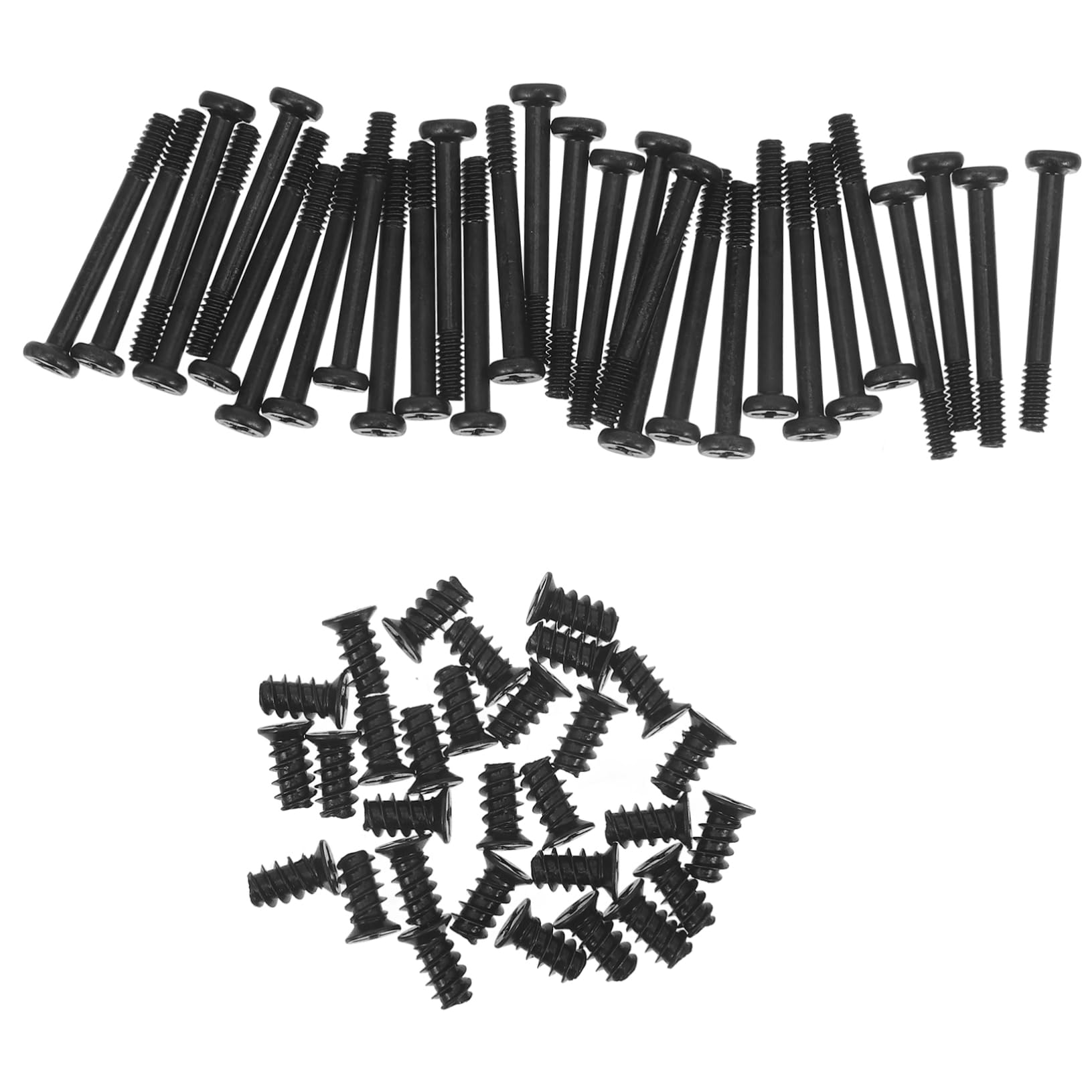 HOMOCONO M5 Flat Self-Tapping Screws Set - 30pcs Short Computer Fan Screws for PC Cooling, Laptop Repair, and DIY Electronics Assembly