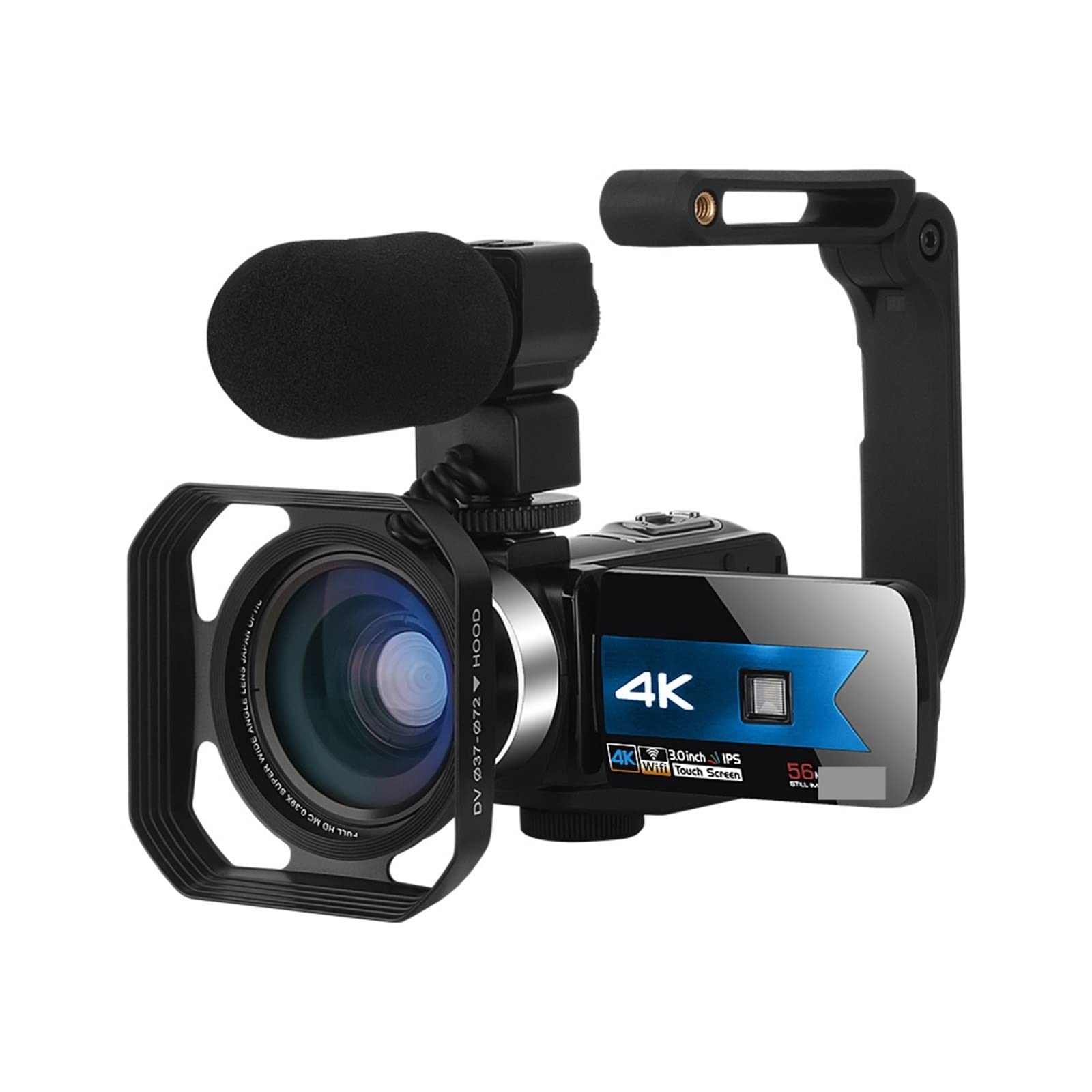 AUBEST 4K UHD 56MP Digital Video Camera Camcorder with IR Night Vision, 128GB SD Card - Perfect for Vlogging, YouTube Streaming & Outdoor Adventure Filming