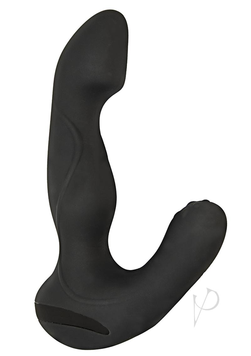 Rechargeable Rotating Silicone Anal Vibrator for P-Spot Stimulation - Black | Perfect for Couples Play & Solo Pleasure