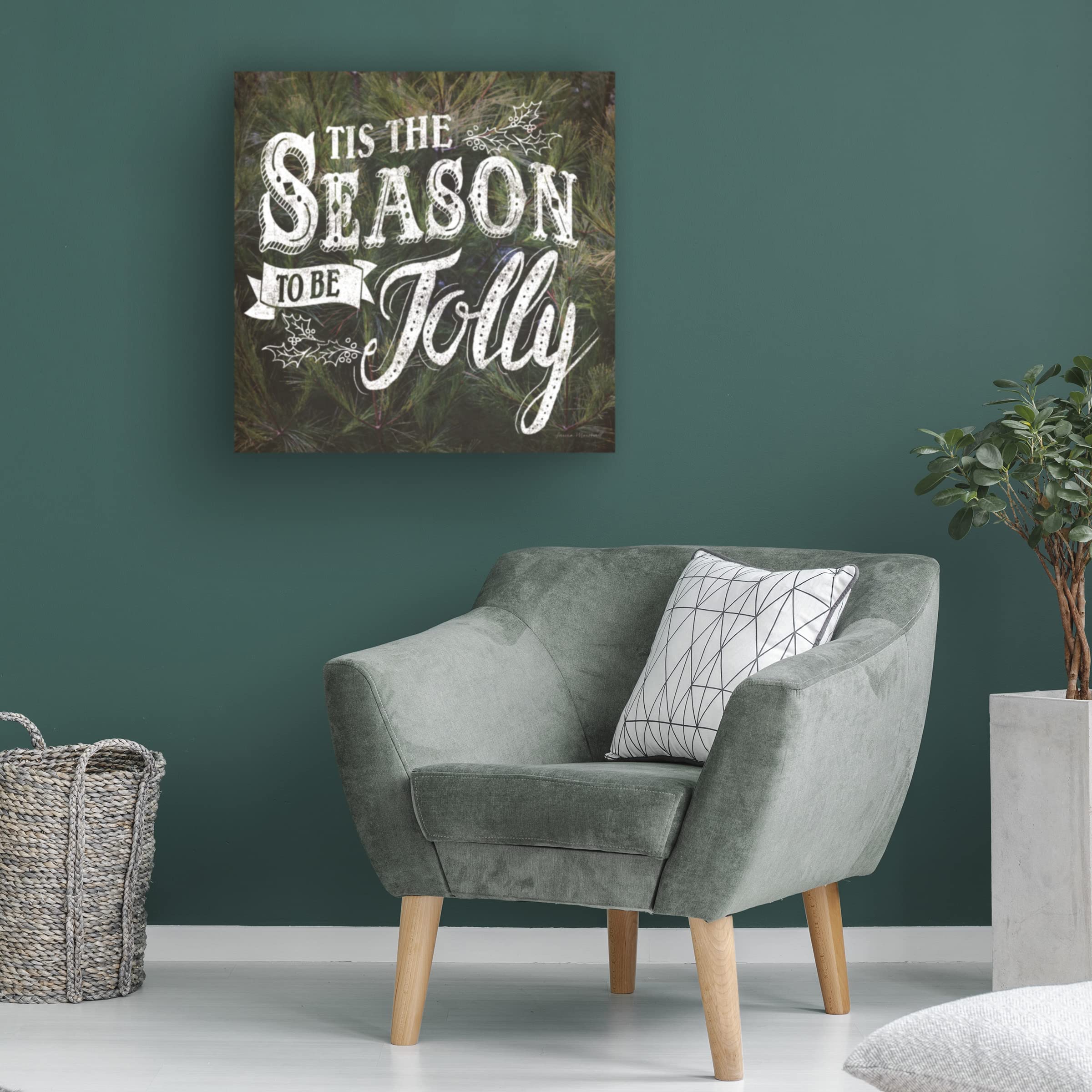 Trademark Fine Art 'Tis the Season' Canvas Wall Art by Laura Marshall - Perfect for Christmas Home Decor, Holiday Gifts & Festive Living Room Wall Decorations