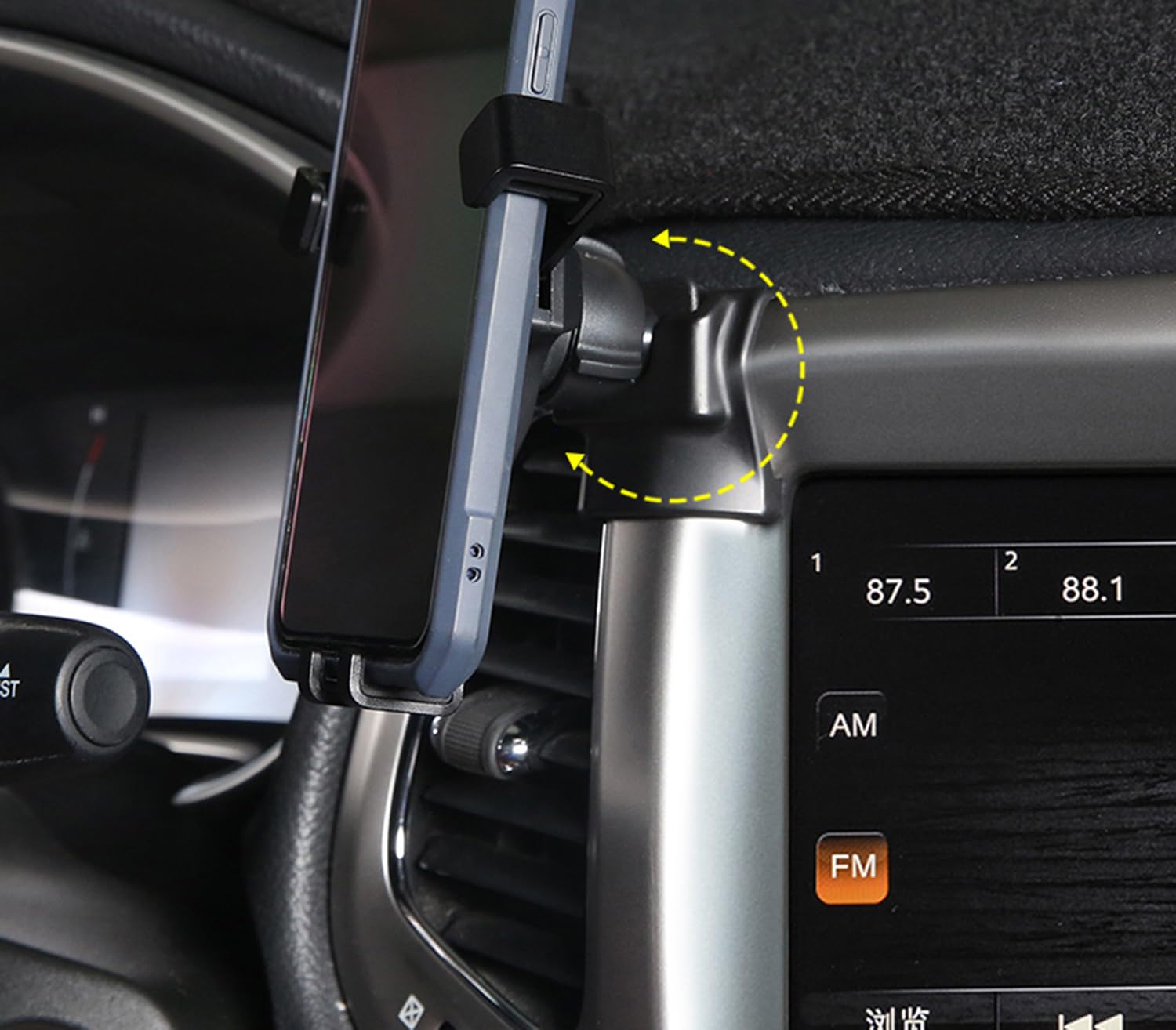 iTrims Universal Car Phone Holder Mount for Jeep Compass 2017-2021 - Adjustable Dashboard Phone Stand Cradle Compatible with iPhone, Samsung & Most Smartphones (Carbon Fiber) - Perfect for GPS Navigation & Hands-Free Driving
