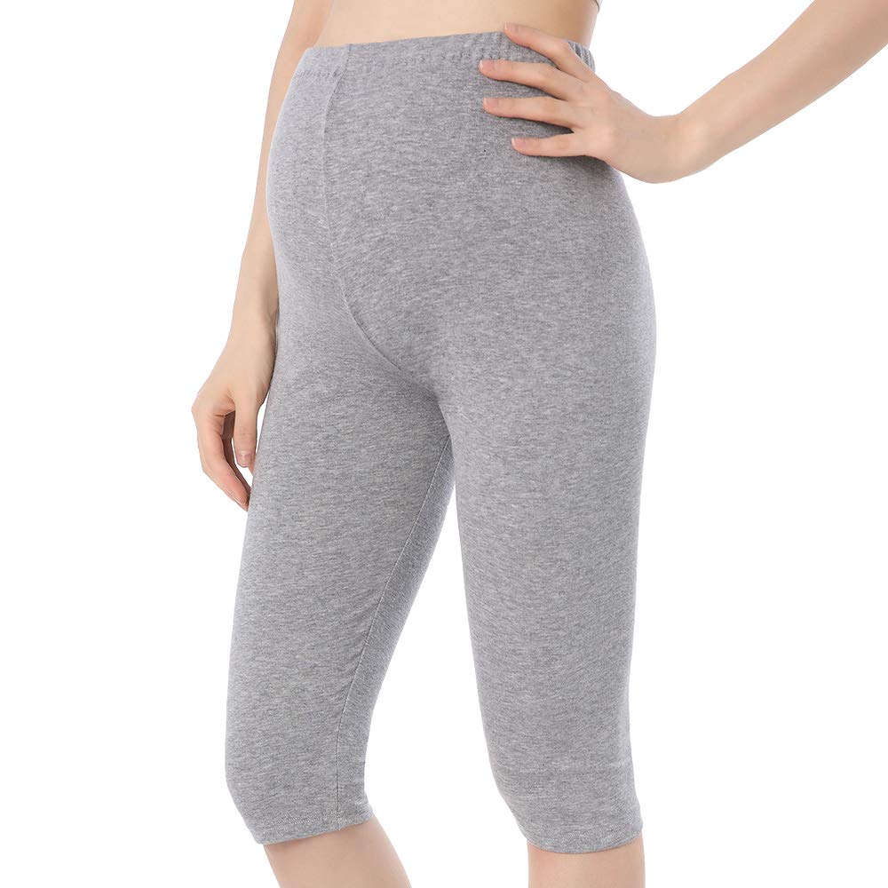 QingWan Maternity Shorts - Over The Belly Pregnancy Capri Leggings for Women, Comfortable Workout Shorts for Yoga, Gym & Everyday Wear