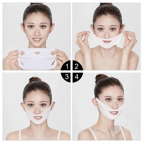 Appti Double Chin V-Line Lifting Face Mask - Slimming & Skin Whitening for V-Shaped Jawline | Perfect for Contouring & Sculpting Your Face at Home or Salon