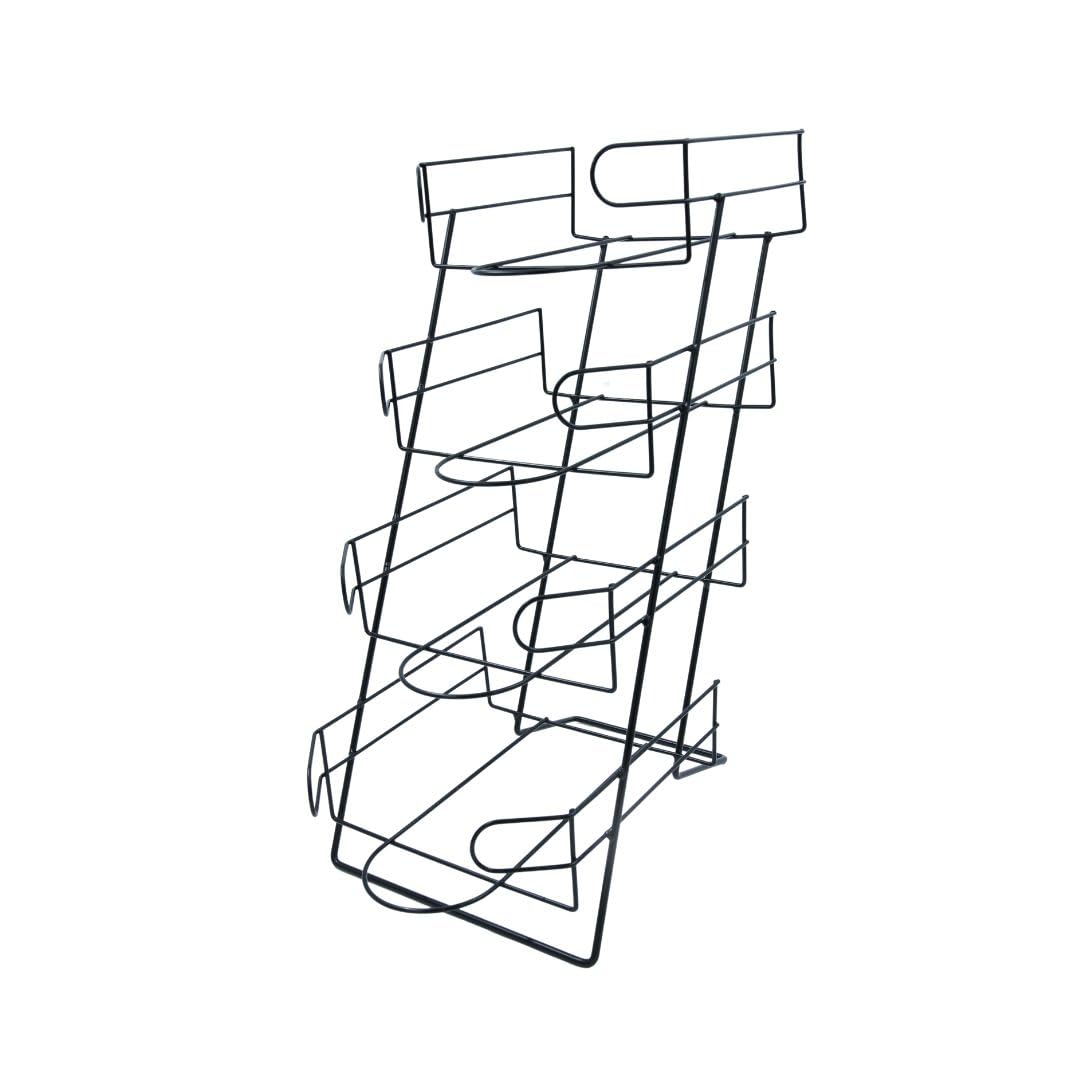 SSWBasics 4-Tier Black Countertop Baseball Cap Display Stand - Durable Hat Organizer Rack for Retail Stores, Home Decor & Trade Shows - Perfect for Organizing Ball Caps in Bedrooms, Shops & Exhibitions