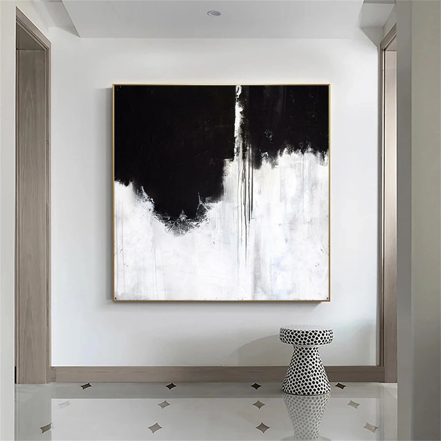 Abstract Painting #AB 441 - Modern Wall Art Decor for Living Room, Bedroom & Office - Unique Handmade Canvas Artwork