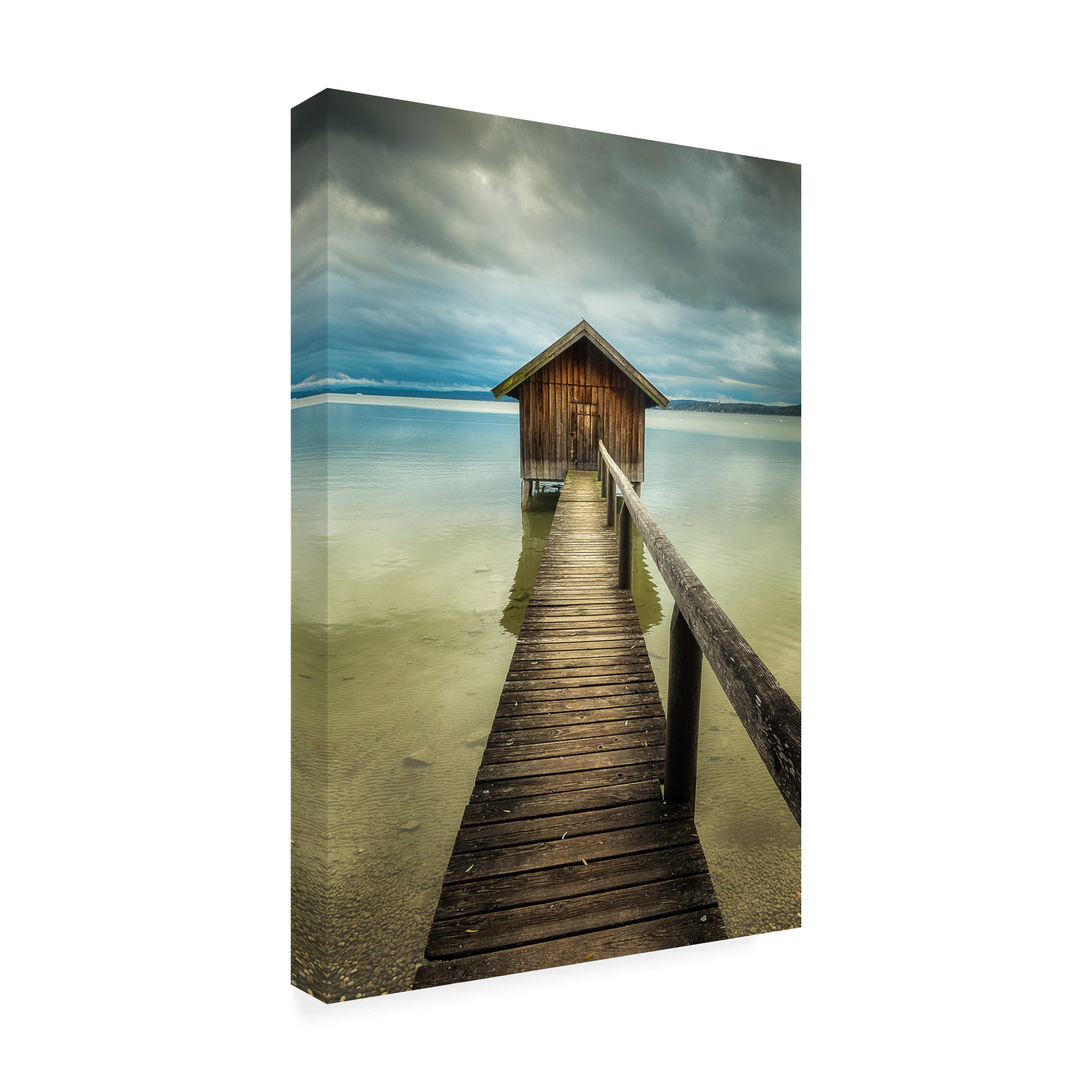 Trademark Fine Art 'Autumn Impression' Canvas Wall Art by Ulrike Eisenmann - Nature Inspired Landscape Painting for Living Room, Bedroom & Office Decor
