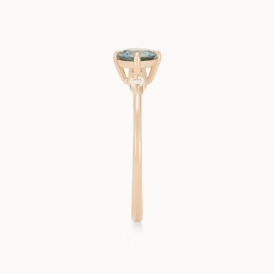 Unique 14K Yellow Gold Ring with Sky Blue Sapphire - Connected Souls Collection | Perfect for Engagements, Anniversaries & Special Occasions